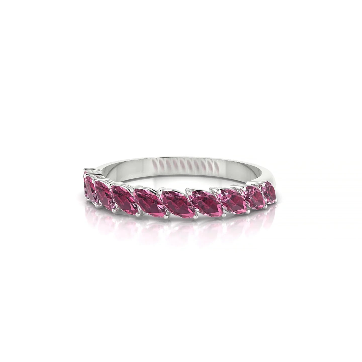 Virtue | 18k White Gold 4 x 2 mm Marquise Rhodolite Ring