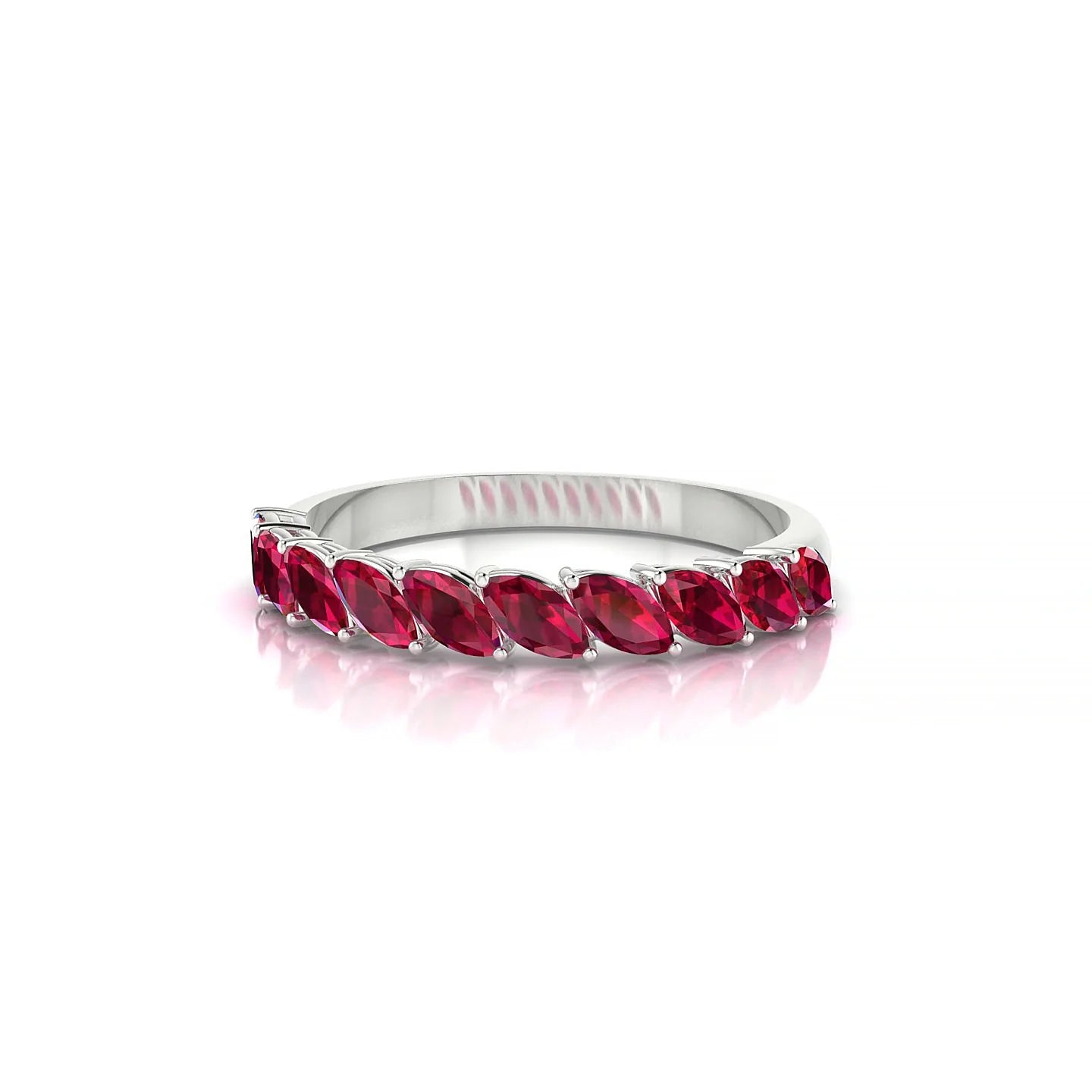 Virtue | 18k White Gold 4 x 2 mm Marquise Ruby Ring