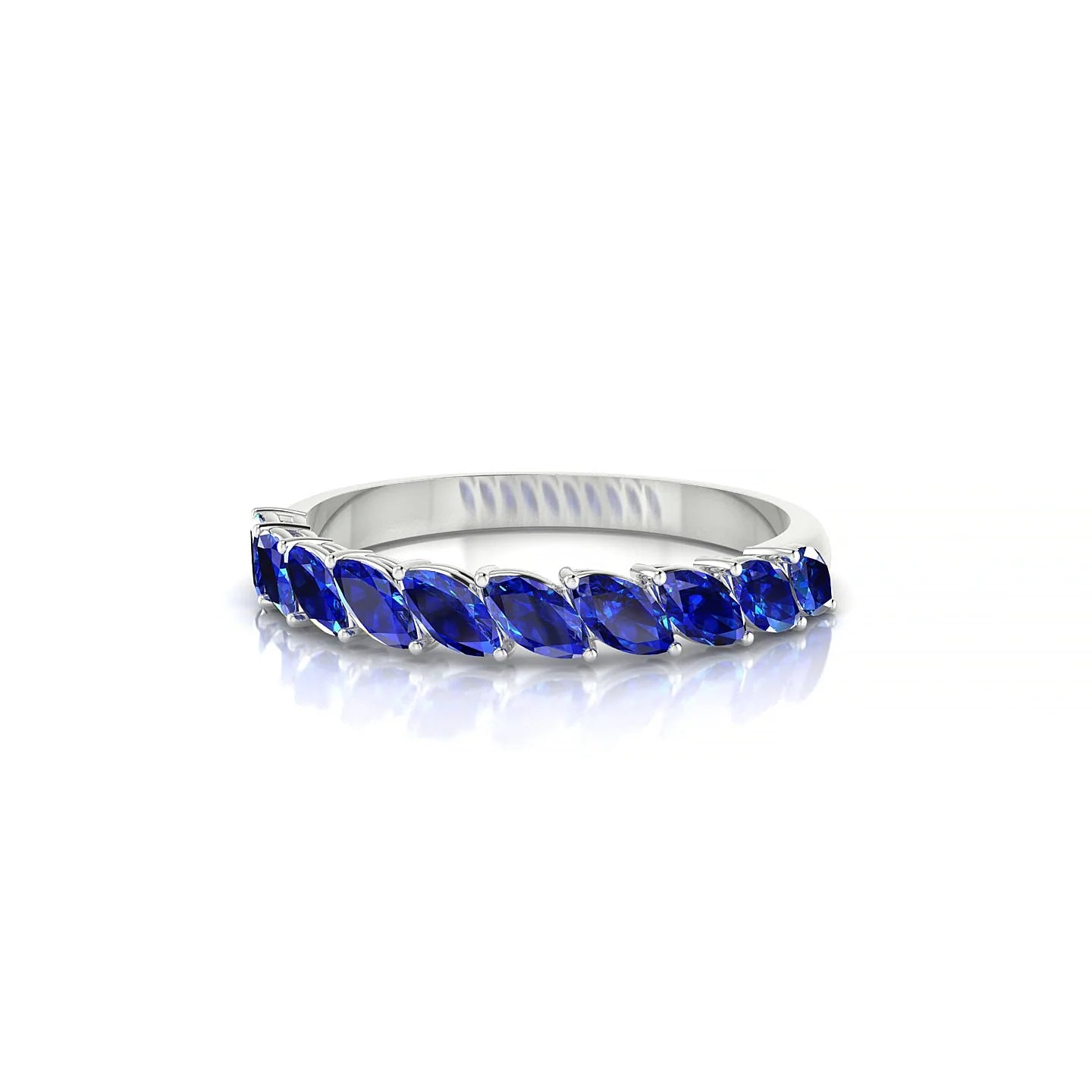 Virtue | 18k White Gold 4 x 2 mm Marquise Sapphire Ring