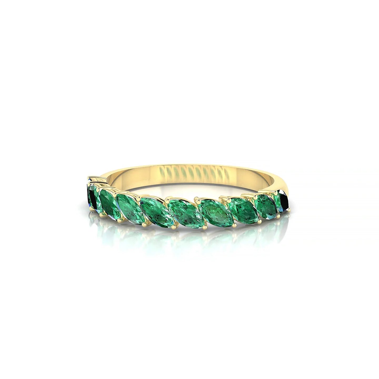 Virtue | 18k Yellow Gold 4 x 2 mm Marquise Emerald Ring