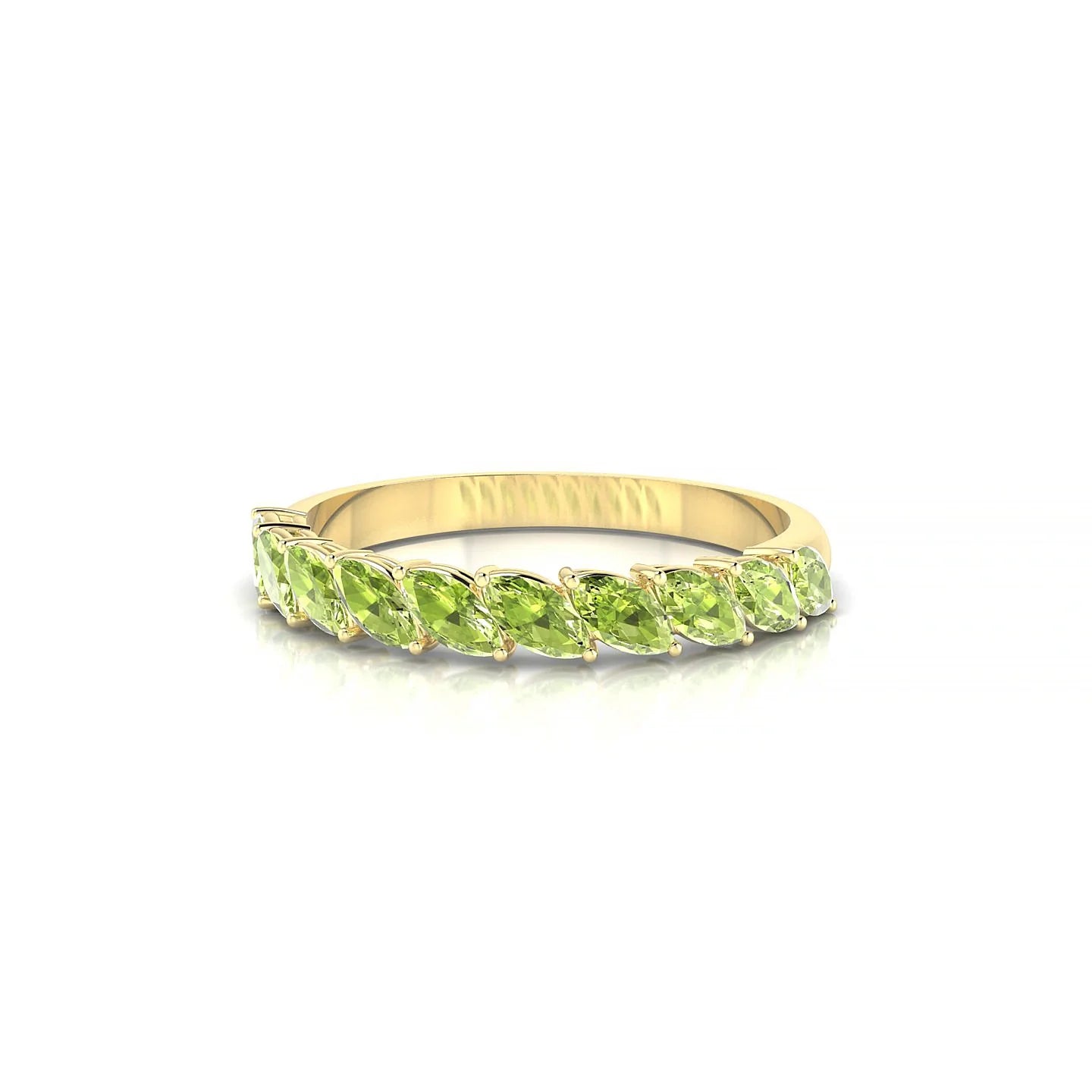 Virtue | 18k Yellow Gold 4 x 2 mm Marquise Peridot Ring
