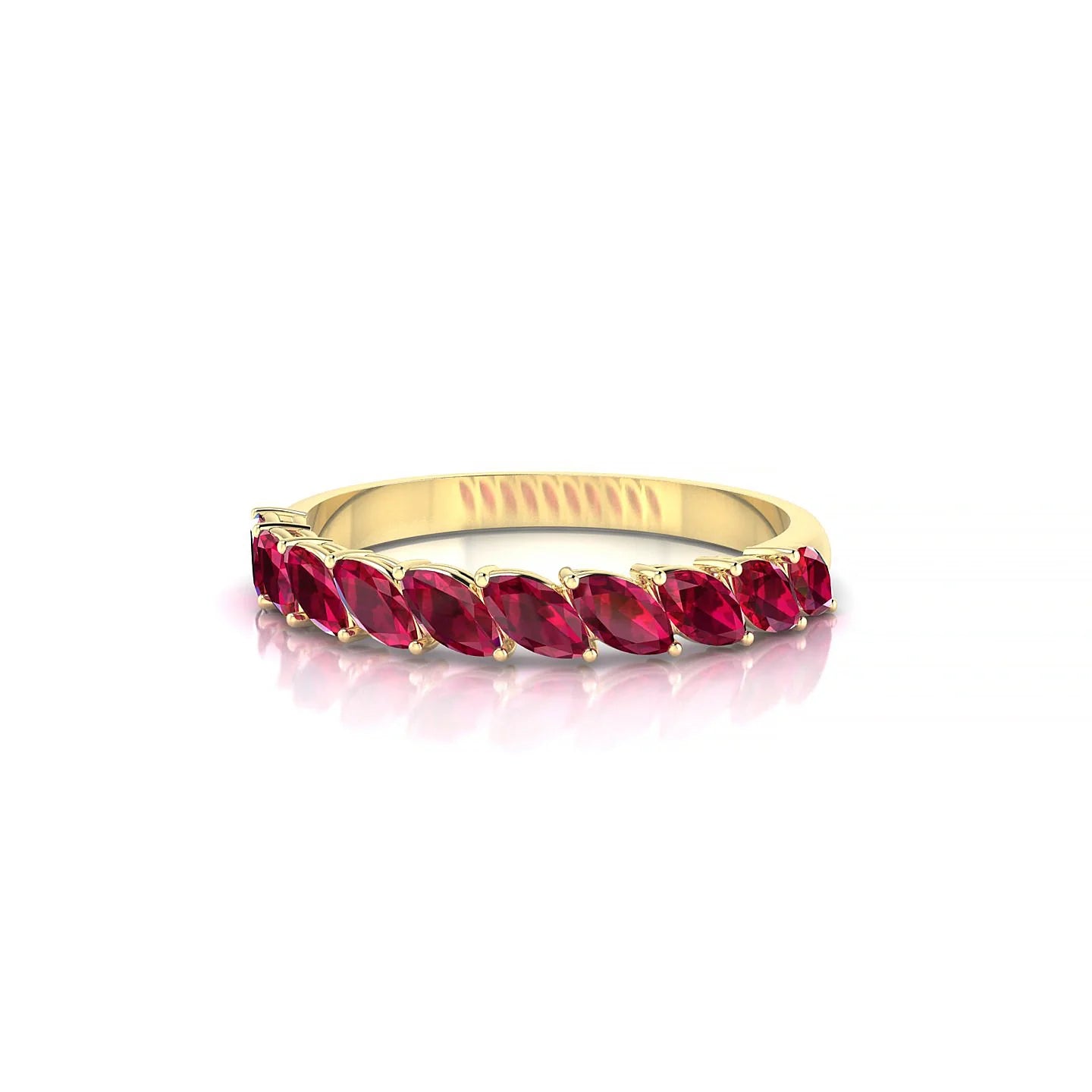 Virtue | 18k Yellow Gold 4 x 2 mm Marquise Ruby Ring
