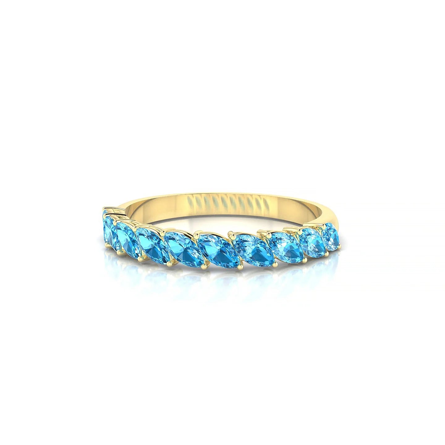 Virtue | 18k Yellow Gold 4 x 2 mm Marquise Topaz Ring