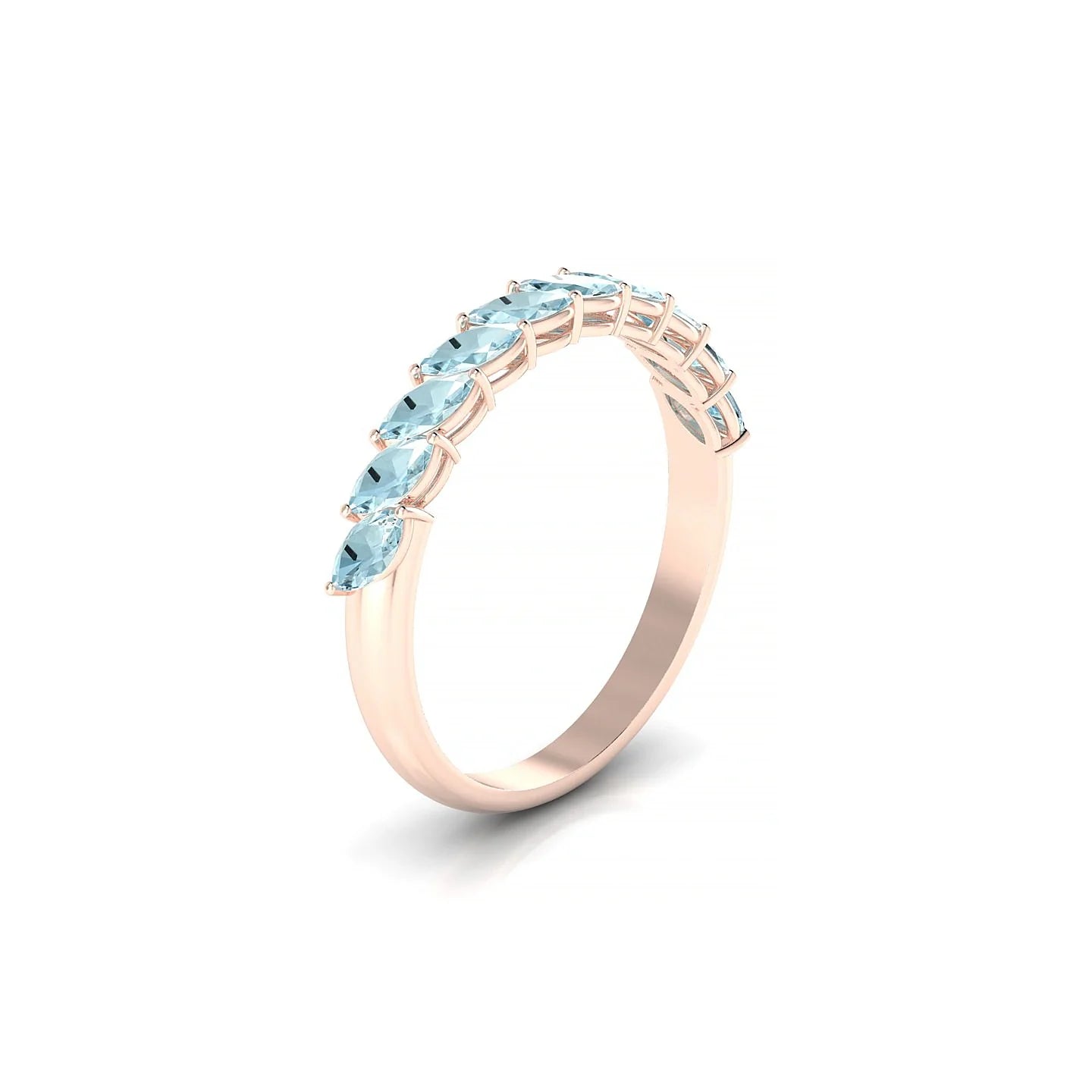 Virtue | 18k Rose Gold 4 x 2 mm Marquise Aquamarine Ring