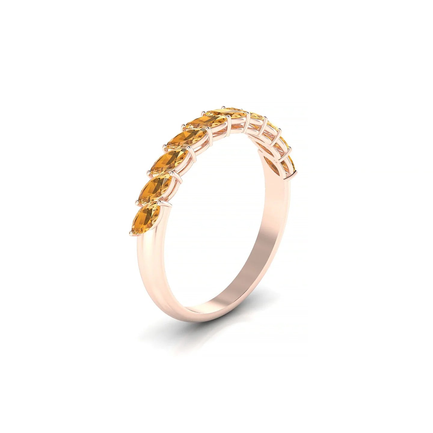 Virtue | 18k Rose Gold 4 x 2 mm Marquise Citrine Ring