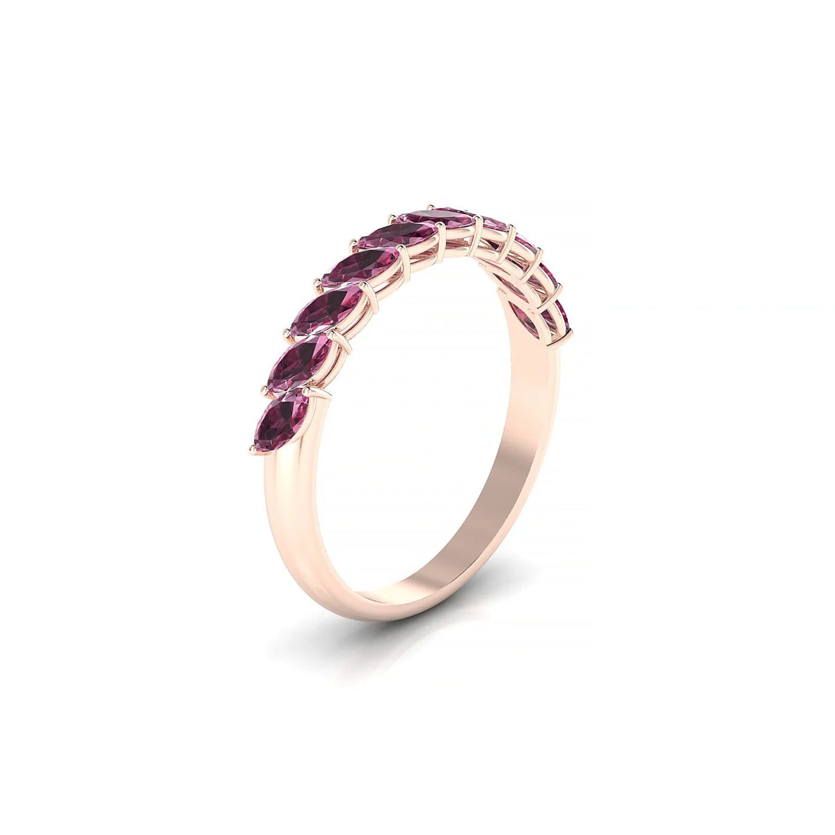 Virtue | 18k Rose Gold 4 x 2 mm Marquise Rhodolite Ring