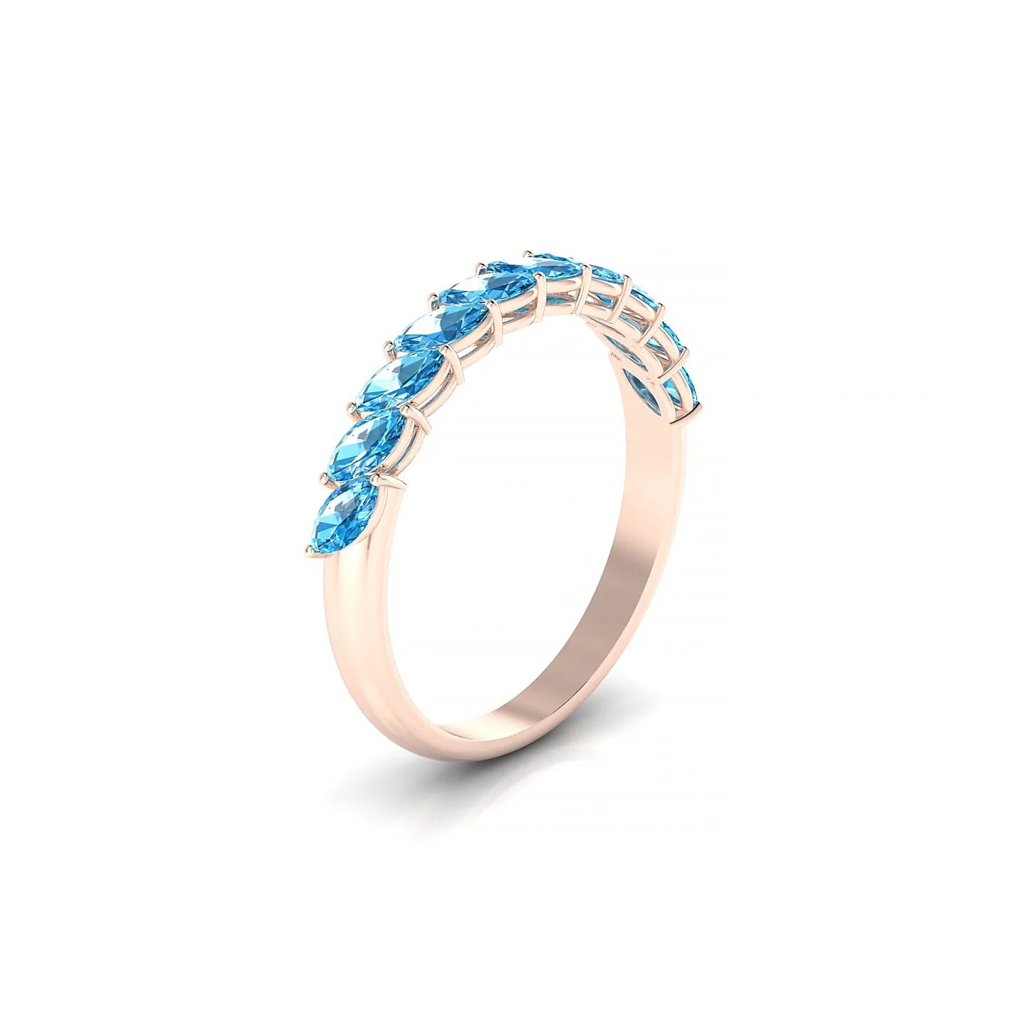 Virtue | 18k Rose Gold 4 x 2 mm Marquise Topaz Ring