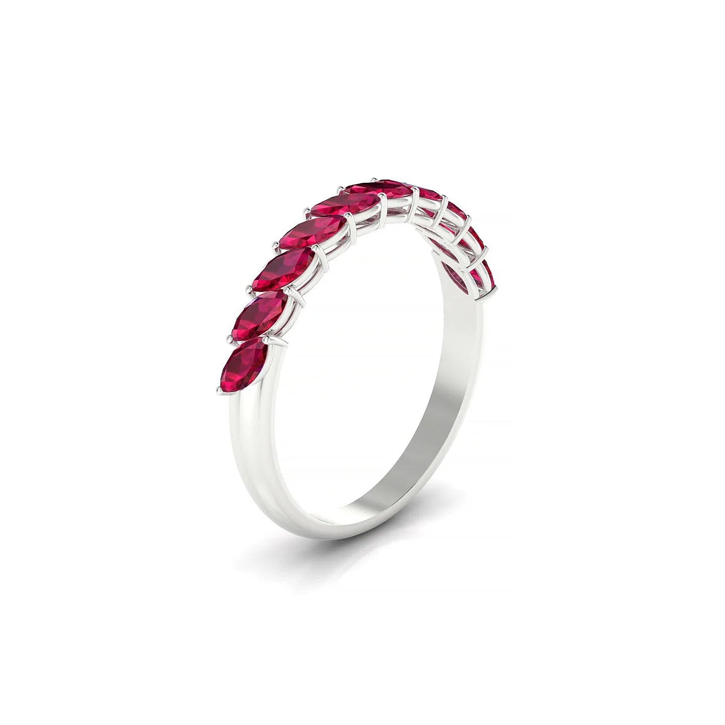 Virtue | 18k White Gold 4 x 2 mm Marquise Ruby Ring