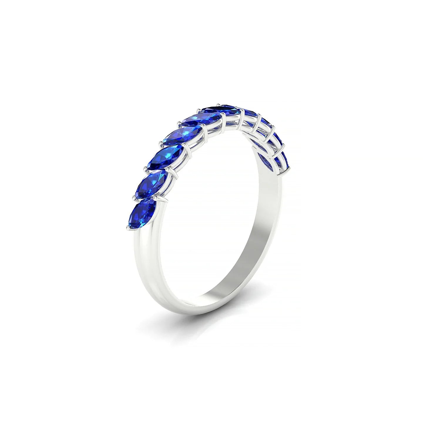 Virtue | 18k White Gold 4 x 2 mm Marquise Sapphire Ring