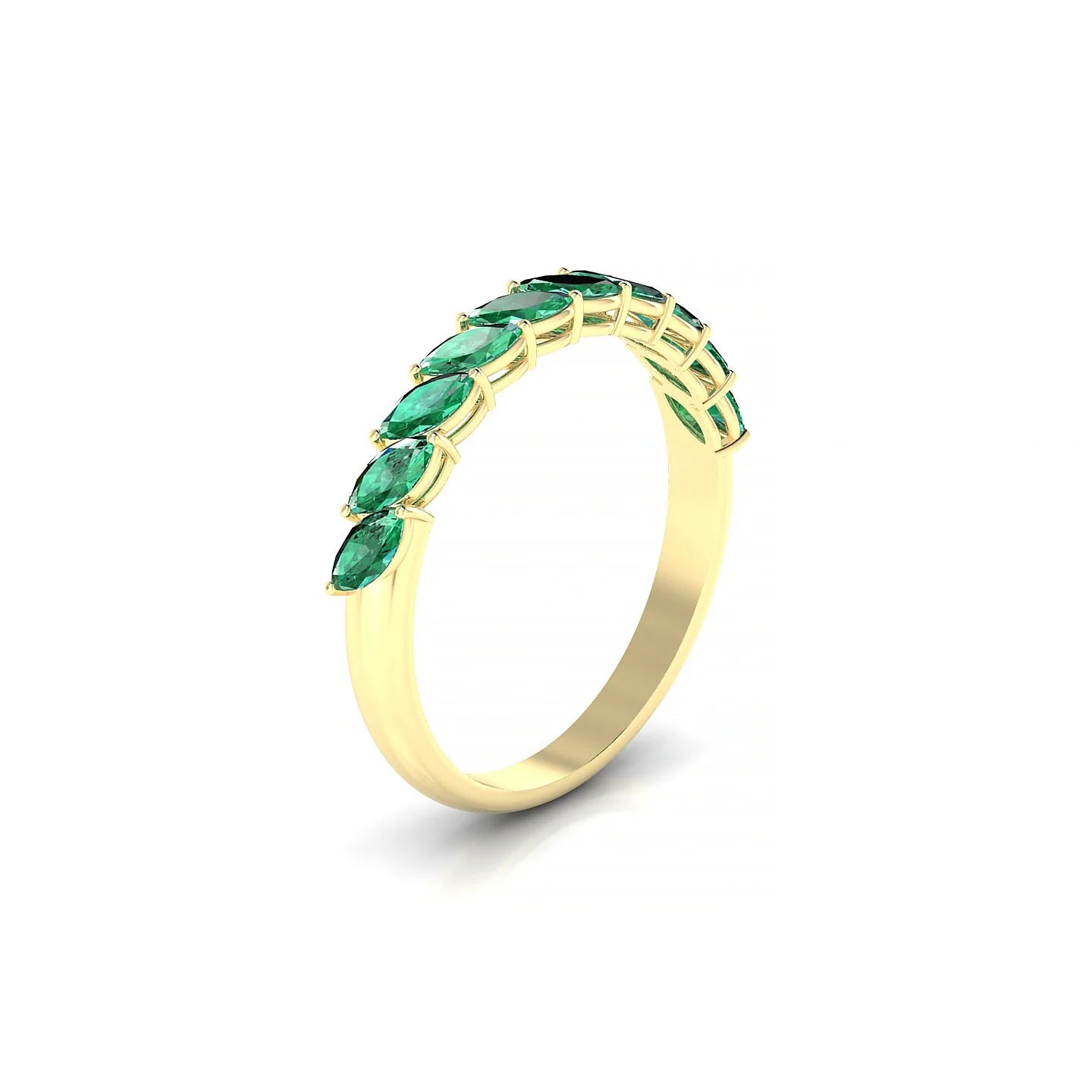 Virtue | 18k Yellow Gold 4 x 2 mm Marquise Emerald Ring