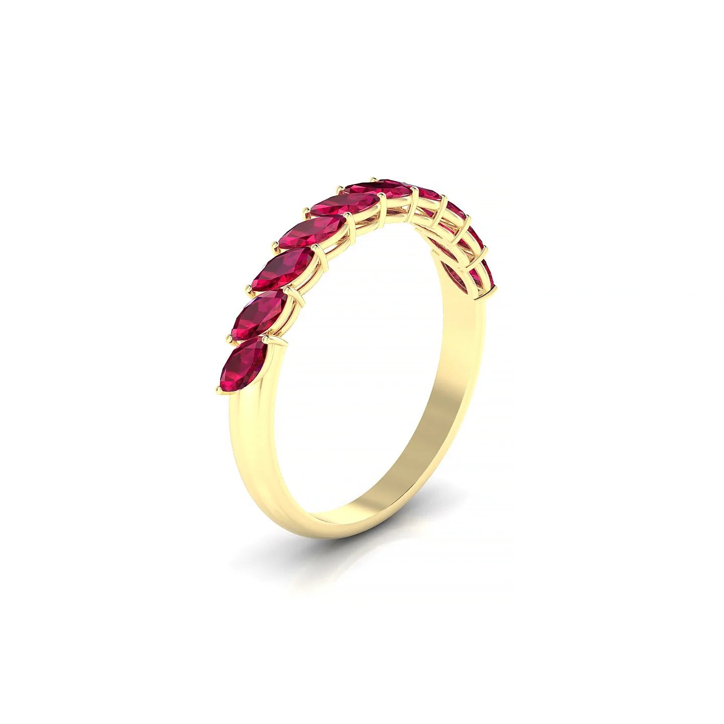 Virtue | 18k Yellow Gold 4 x 2 mm Marquise Ruby Ring