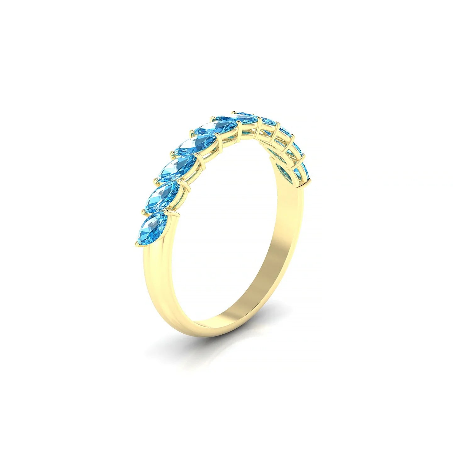 Virtue | 18k Yellow Gold 4 x 2 mm Marquise Topaz Ring