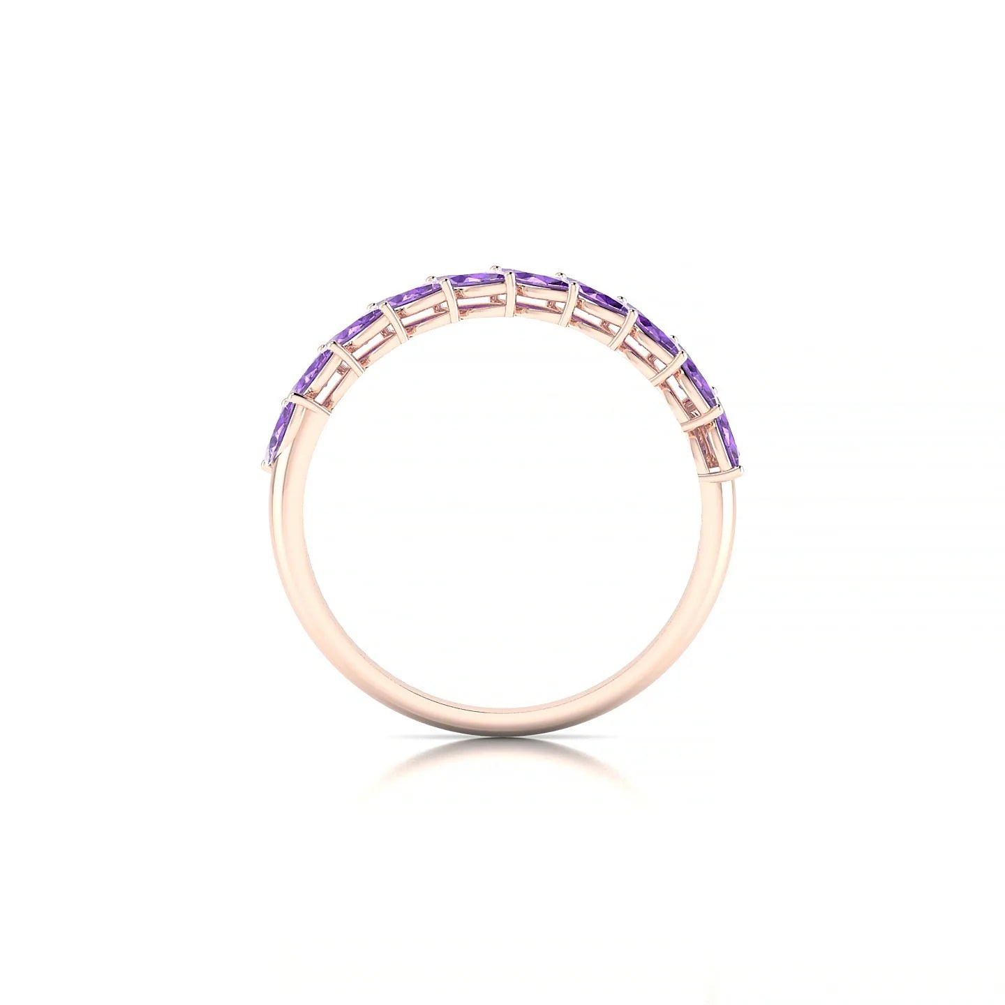 Virtue | 18k Rose Gold 4 x 2 mm Marquise Amethyst Ring