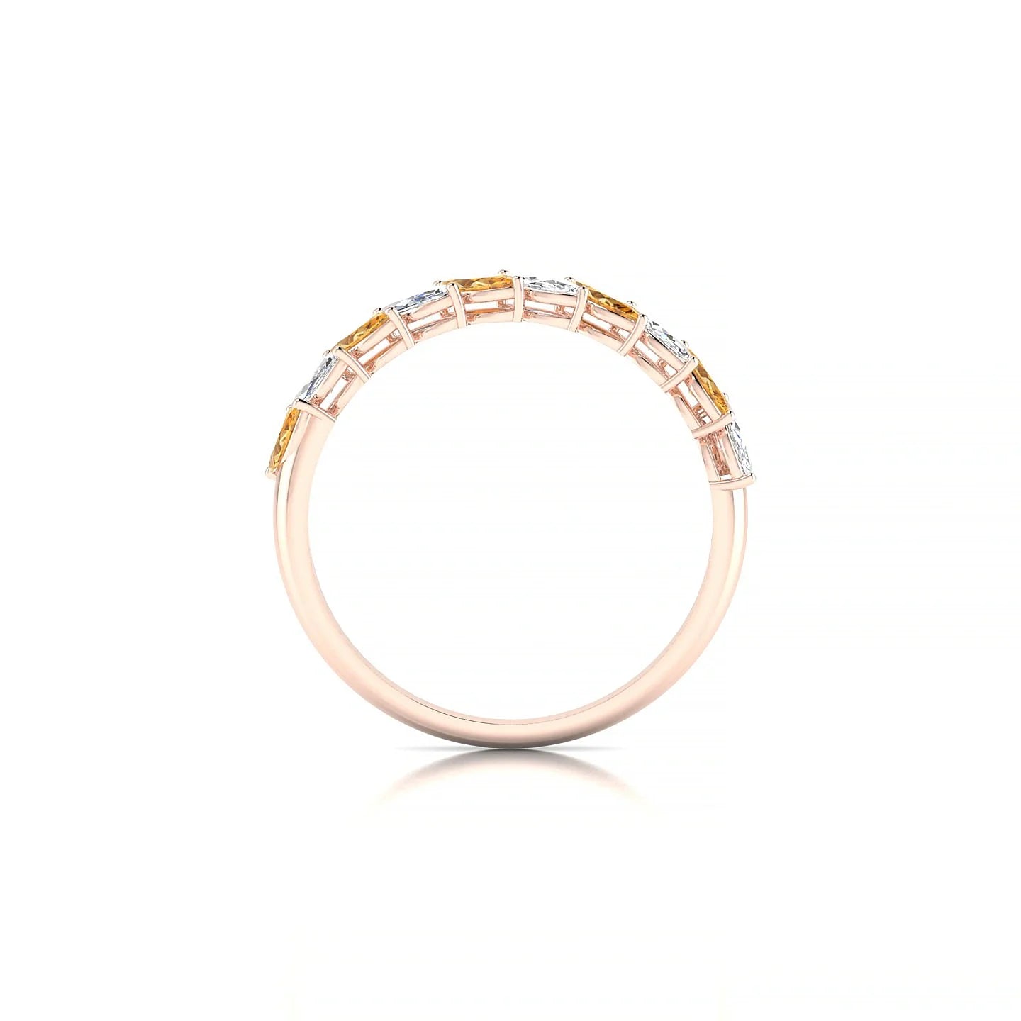 Virtue | 18k Rose Gold 4 x 2 mm Marquise Citrine & Diamond Ring
