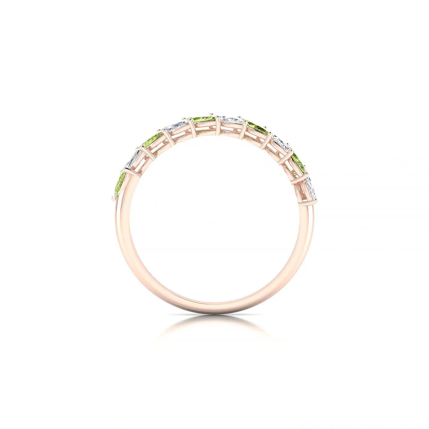 Virtue | 18k Rose Gold 4 x 2 mm Marquise Peridot & Diamond Ring
