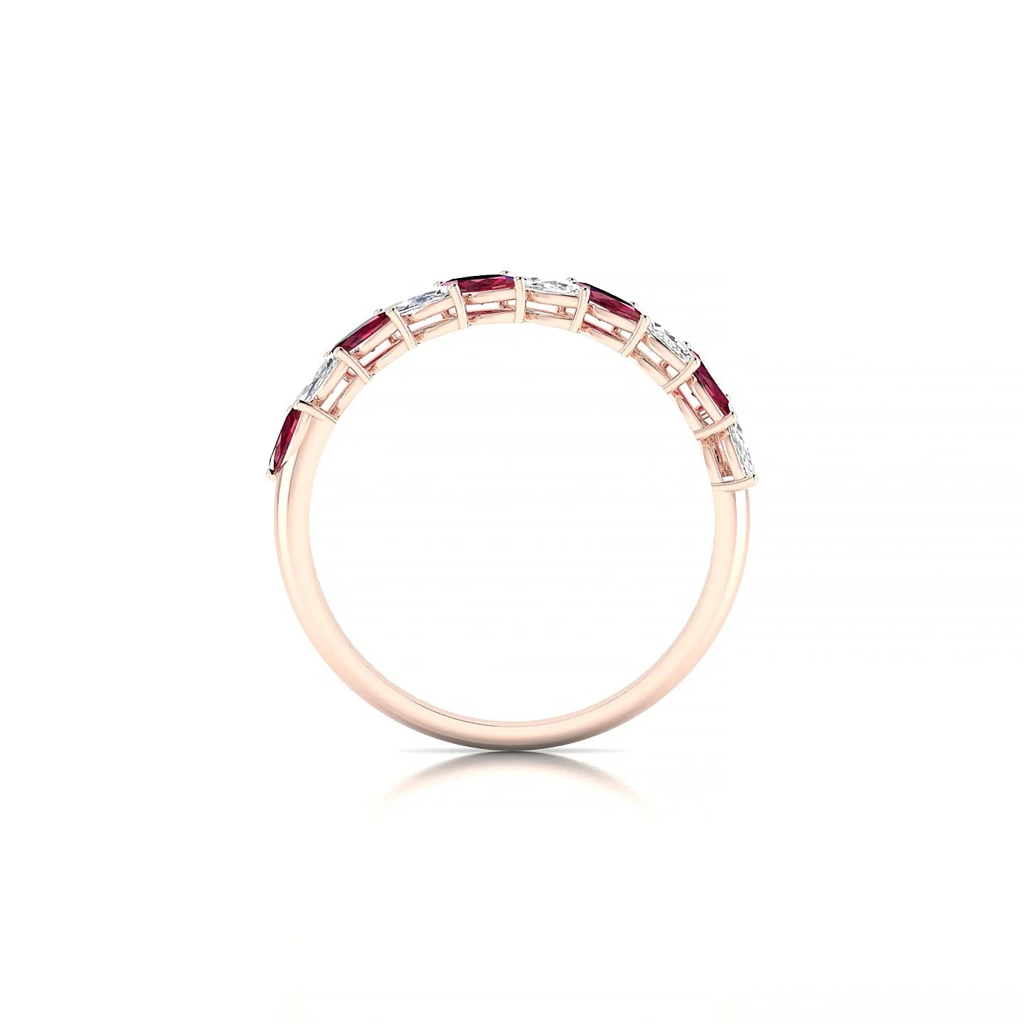 Virtue | 18k Rose Gold 4 x 2 mm Marquise Ruby & Diamond Ring