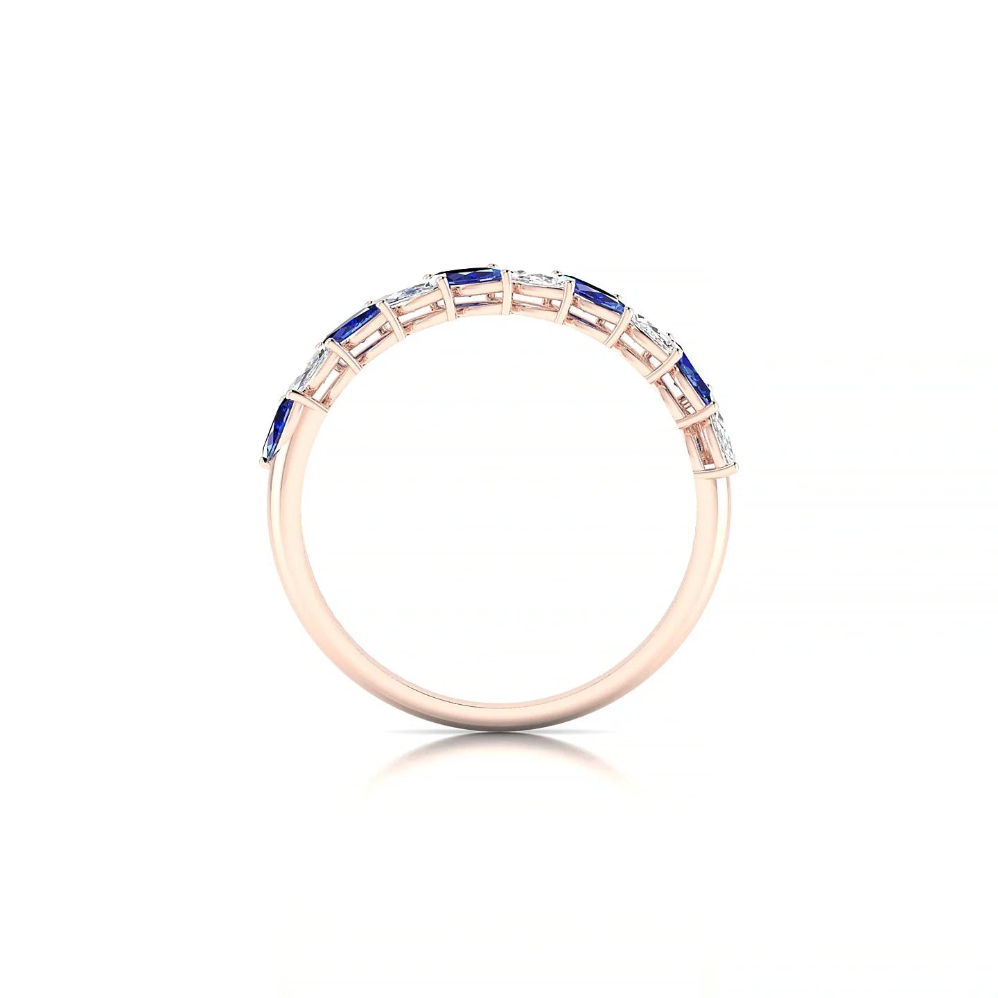 Virtue | 18k Rose Gold 4 x 2 mm Marquise Sapphire & Diamond Ring