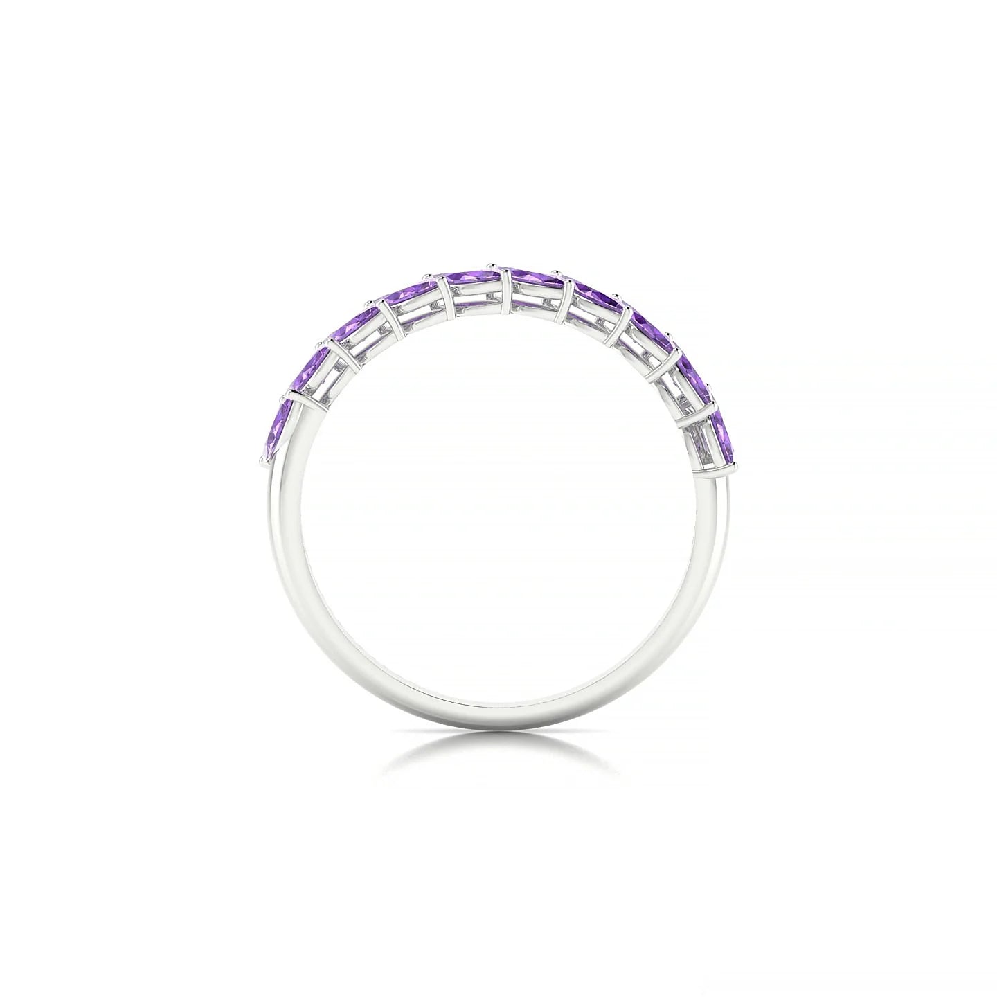 Virtue | 18k White Gold 4 x 2 mm Marquise Amethyst Ring