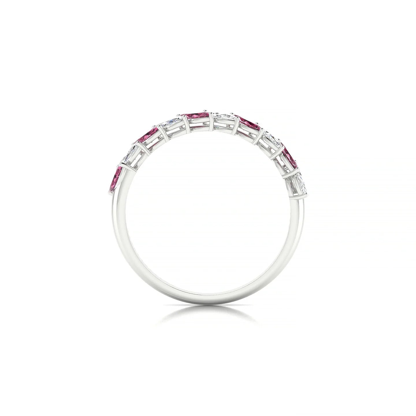 Virtue | 18k White Gold 4 x 2 mm Marquise Rhodolite & Diamond Ring