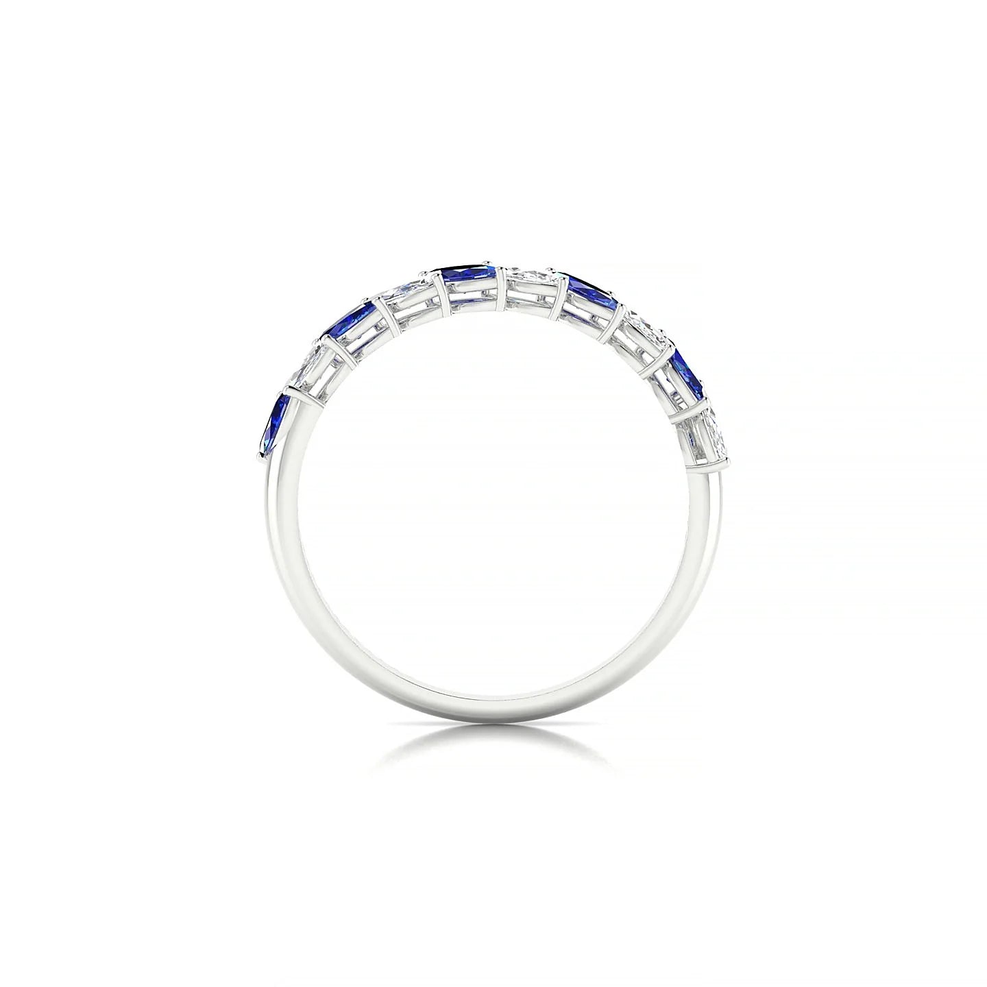Virtue | 18k White Gold 4 x 2 mm Marquise Sapphire & Diamond Ring