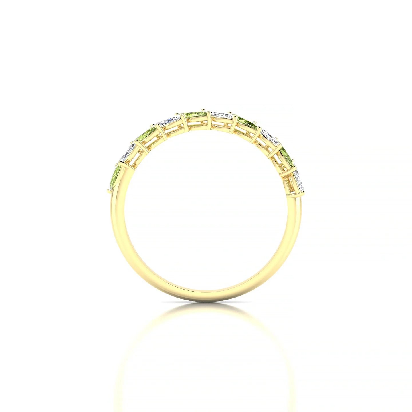 Virtue | 18k Yellow Gold 4 x 2 mm Marquise Peridot & Diamond Ring