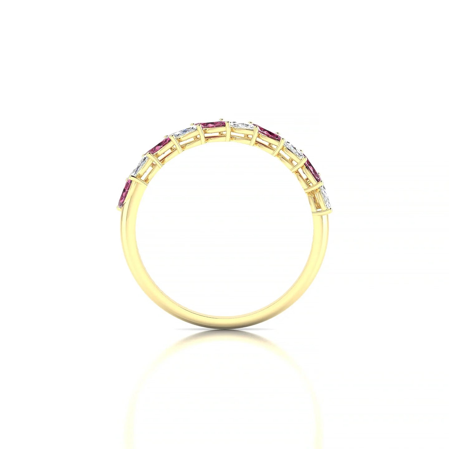 Virtue | 18k Yellow Gold 4 x 2 mm Marquise Rhodolite & Diamond Ring