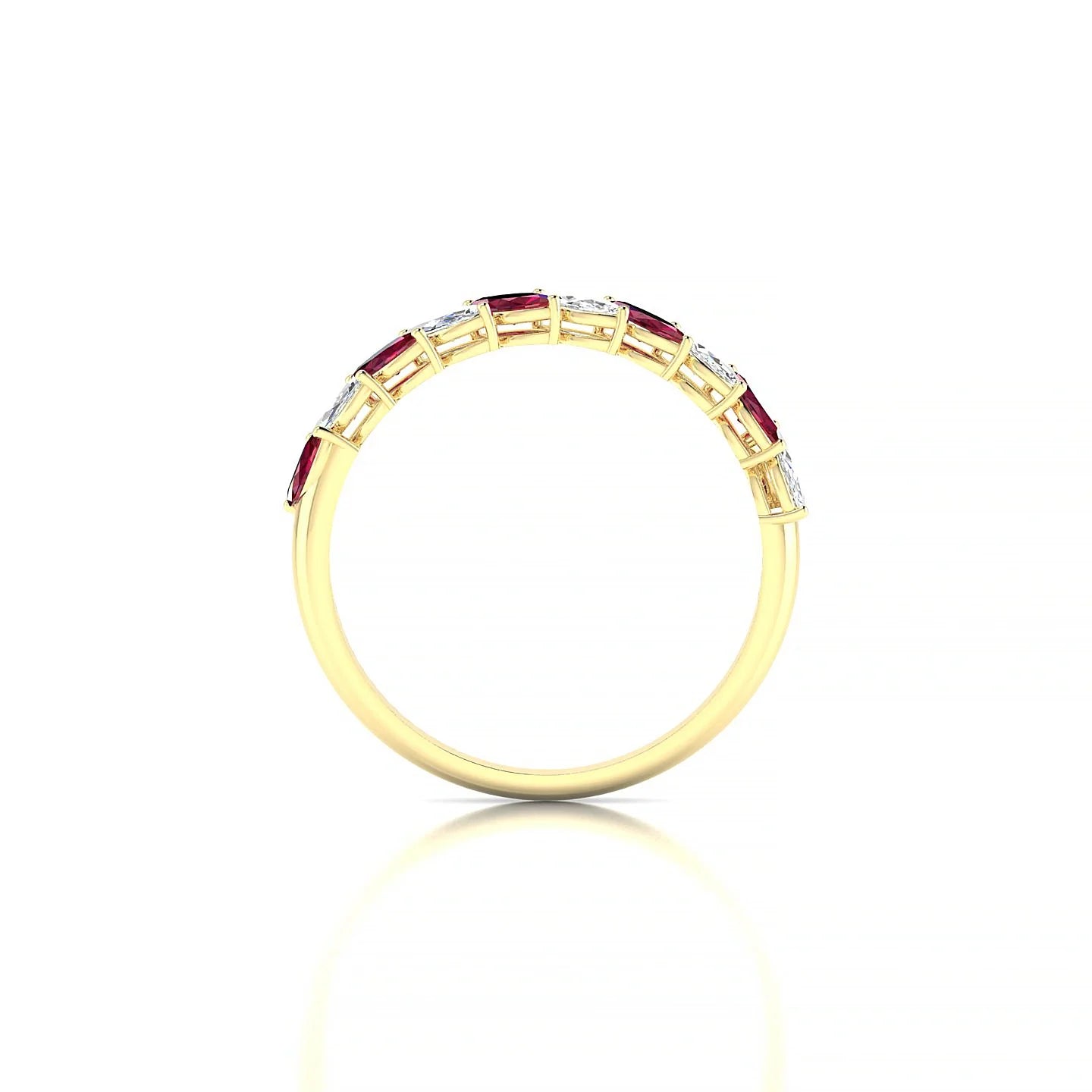 Virtue | 18k Yellow Gold 4 x 2 mm Marquise Ruby & Diamond Ring