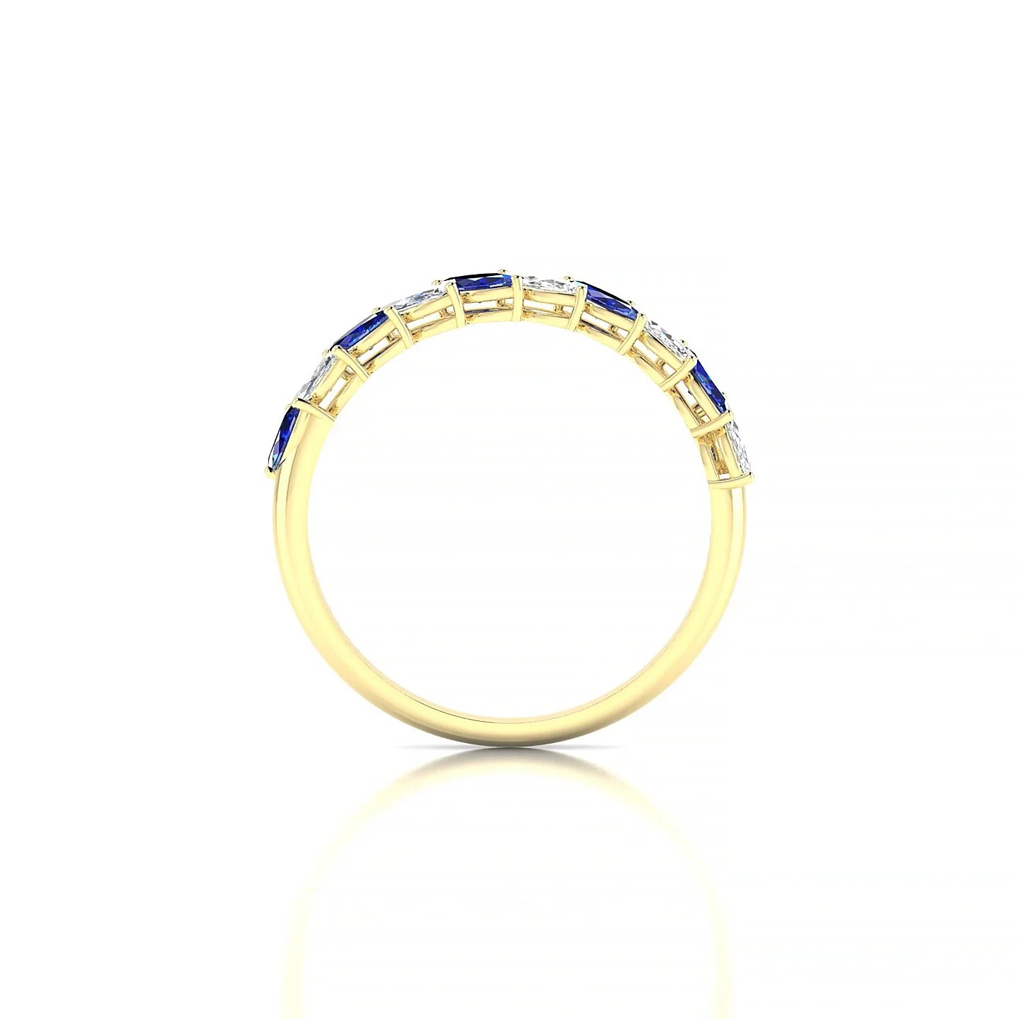 Virtue | 18k Yellow Gold 4 x 2 mm Marquise Sapphire & Diamond Ring