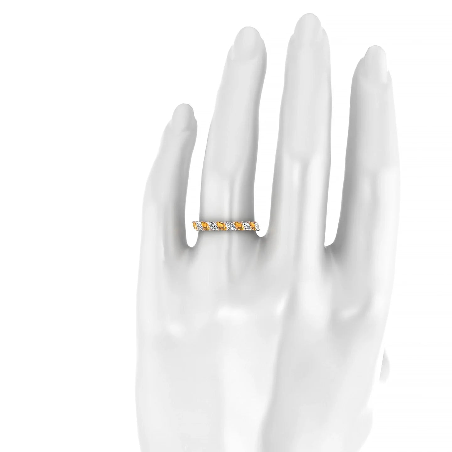 Virtue | 18k Rose Gold 4 x 2 mm Marquise Citrine & Diamond Ring