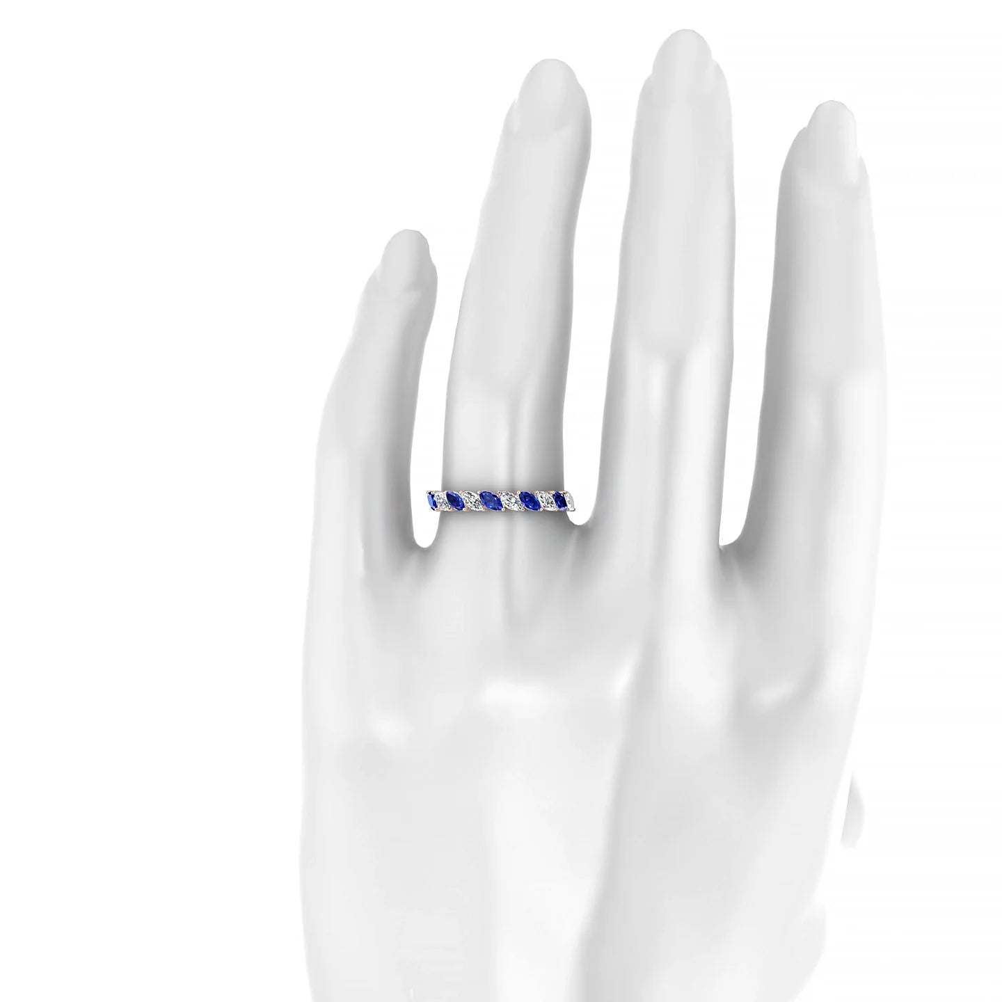 Virtue | 18k Rose Gold 4 x 2 mm Marquise Sapphire & Diamond Ring