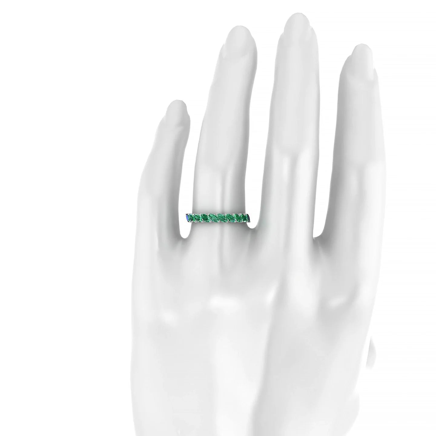 Virtue | 18k White Gold 4 x 2 mm Marquise Emerald Ring