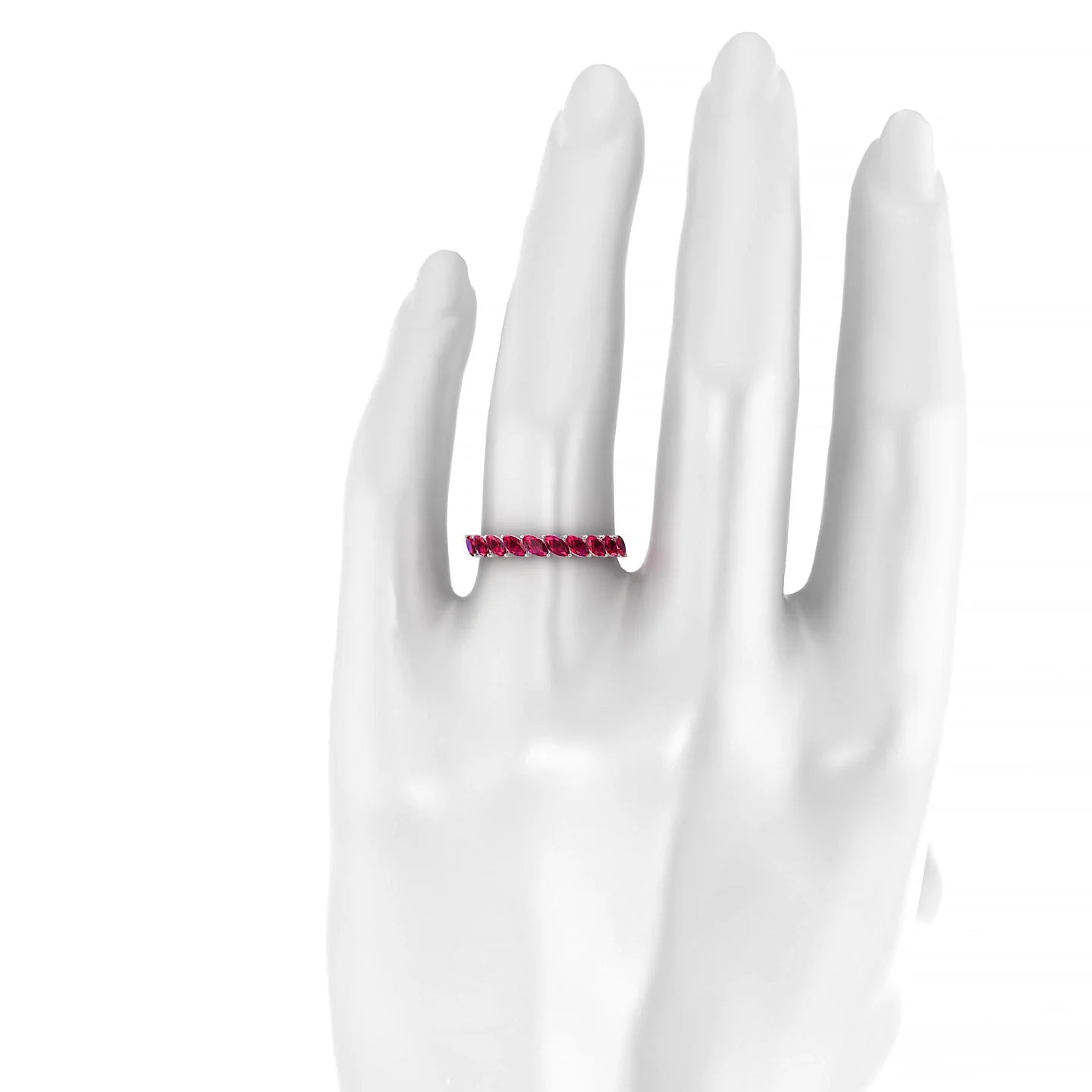 Virtue | 18k White Gold 4 x 2 mm Marquise Ruby Ring