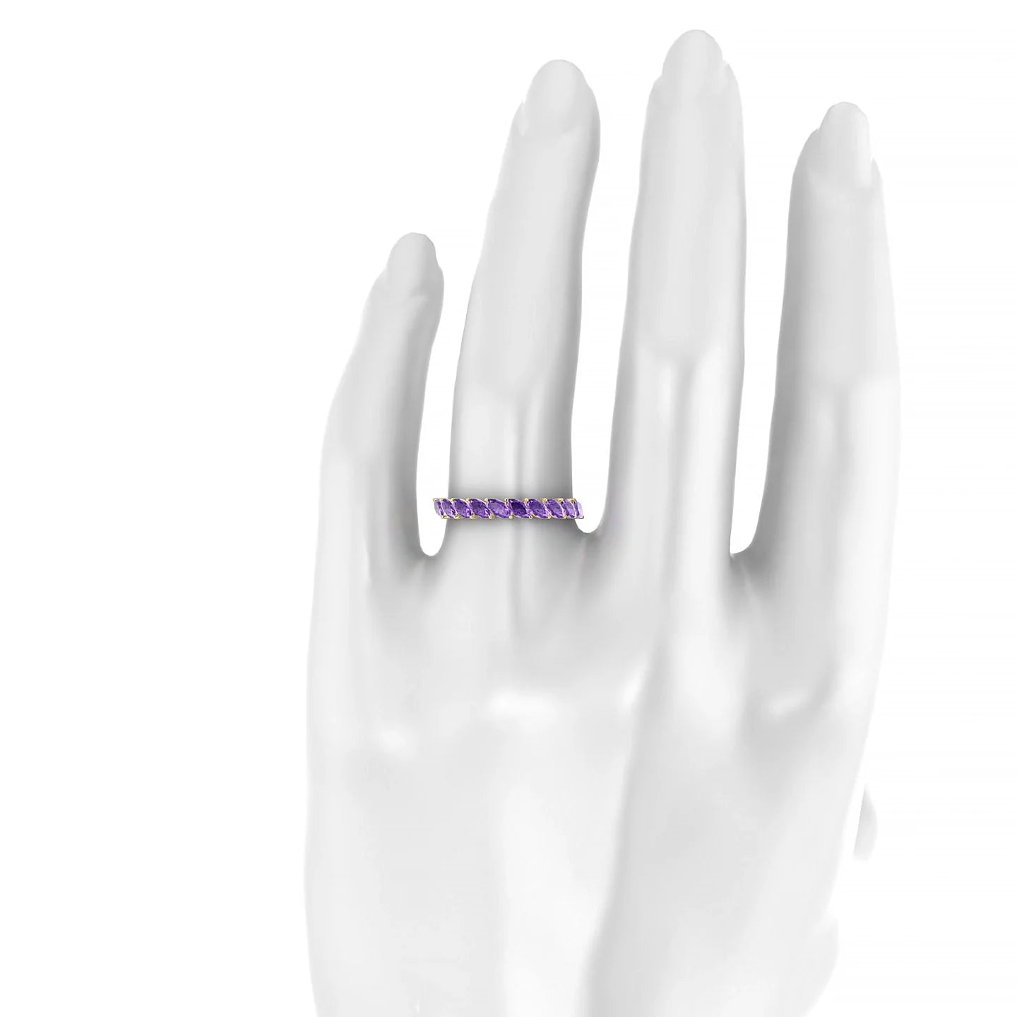 Virtue | 18k Yellow Gold 4 x 2 mm Marquise Amethyst Ring