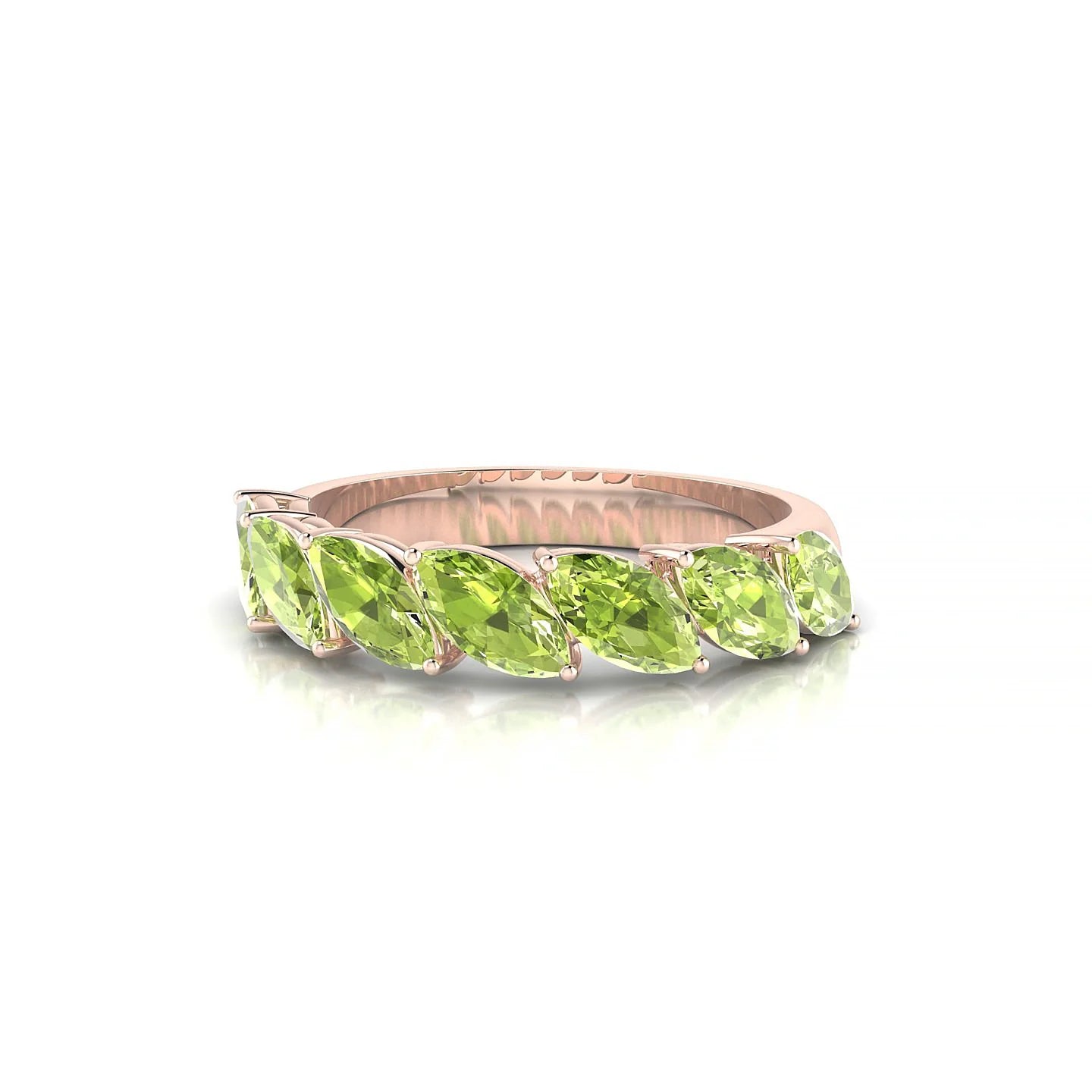 Virtue | 18k Rose Gold 6 x 3 mm Marquise Peridot Ring