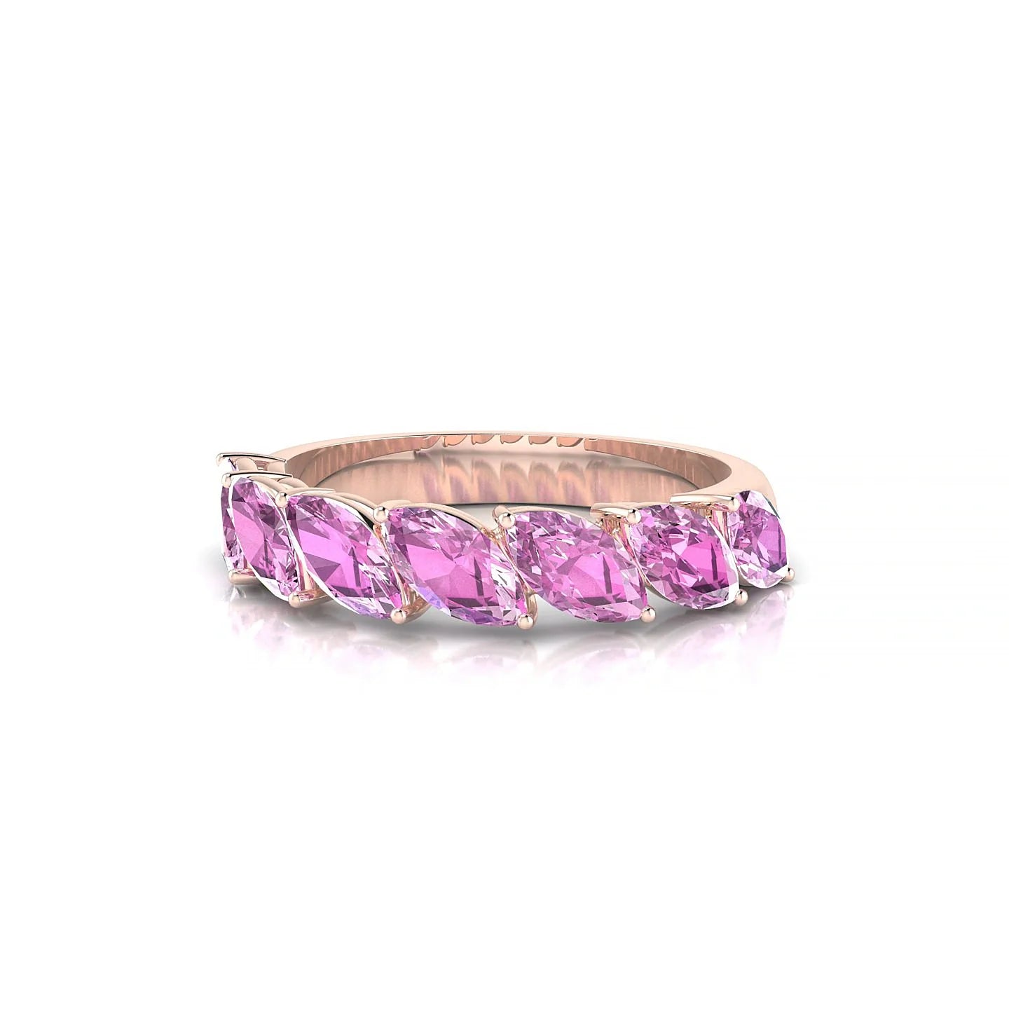 Virtue | 18k Rose Gold 6 x 3 mm Marquise Pink Sapphire Ring