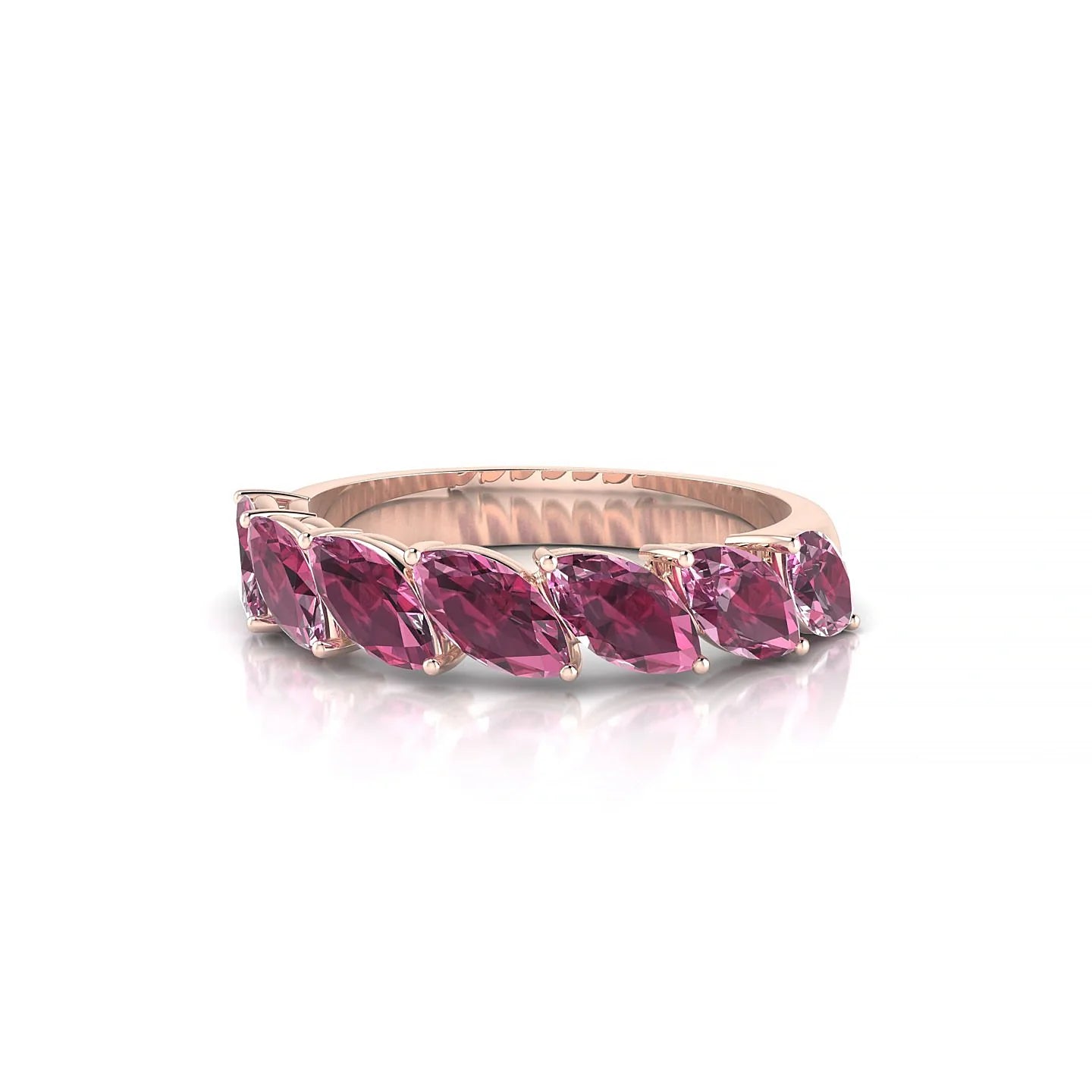 Virtue | 18k Rose Gold 6 x 3 mm Marquise Rhodolite Ring