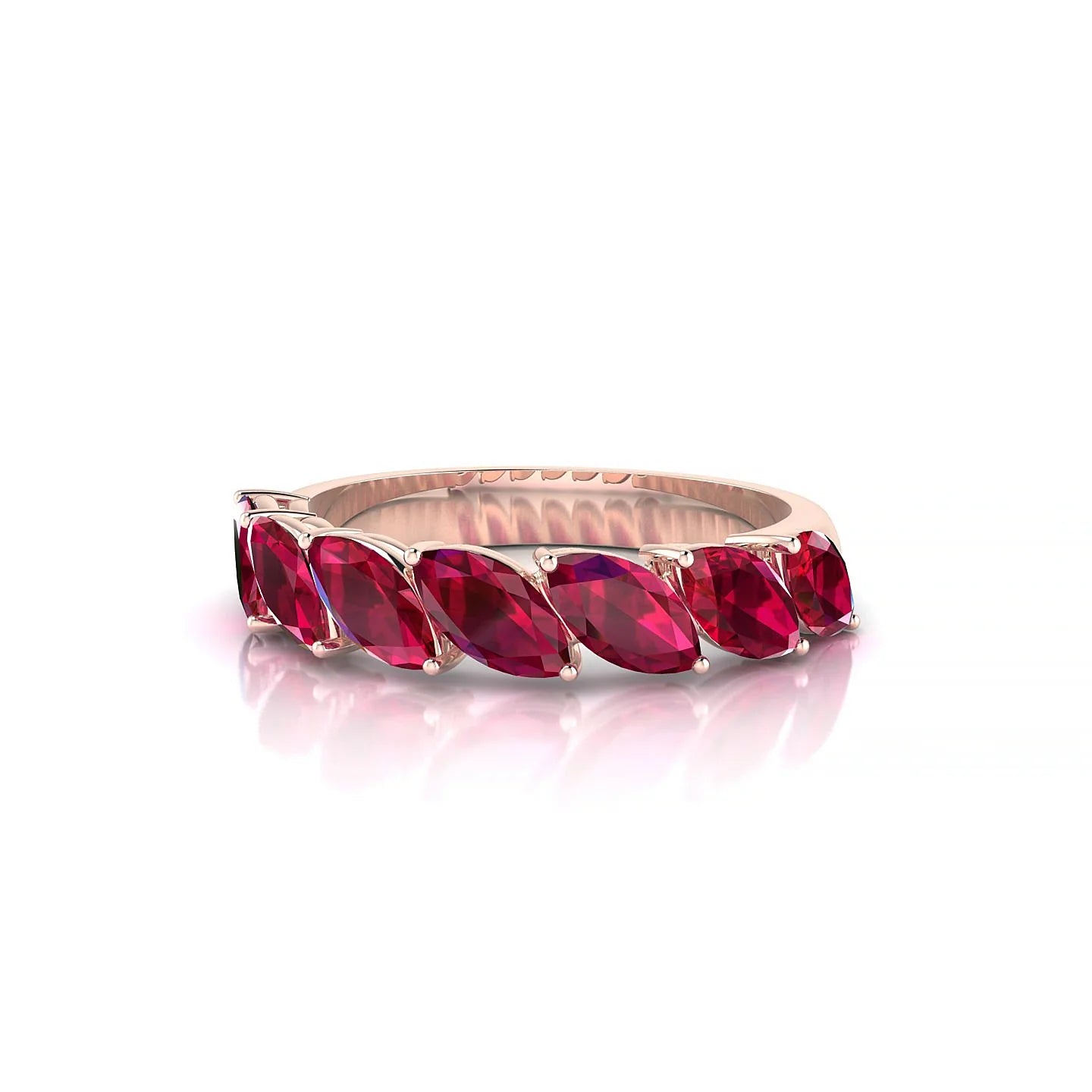 Virtue | 18k Rose Gold 6 x 3 mm Marquise Ruby Ring