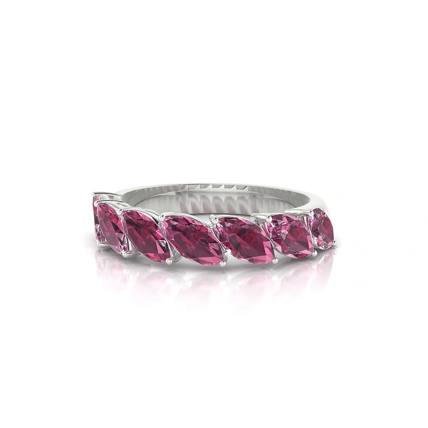 Virtue | 18k White Gold 6 x 3 mm Marquise Rhodolite Ring