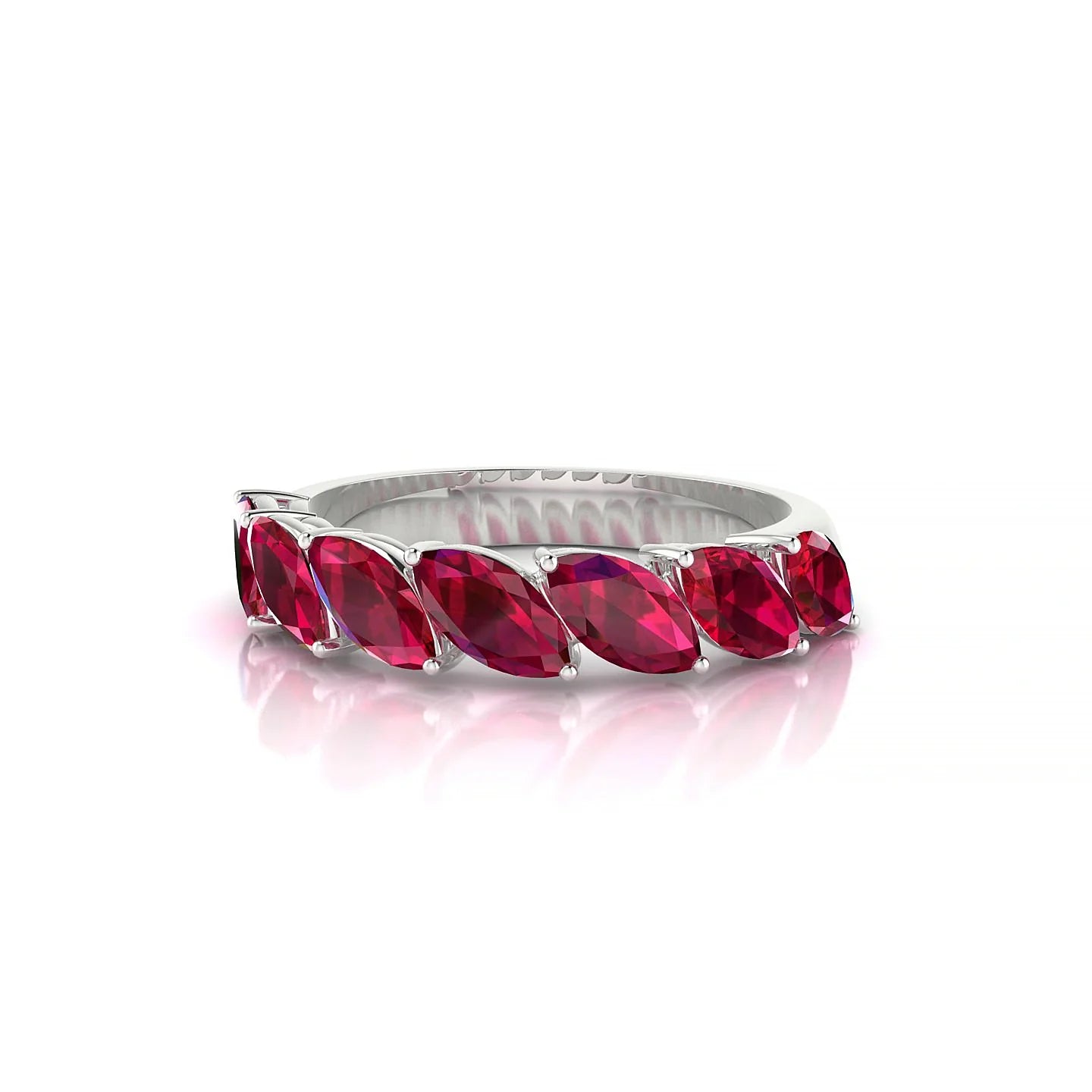 Virtue | 18k White Gold 6 x 3 mm Marquise Ruby Ring