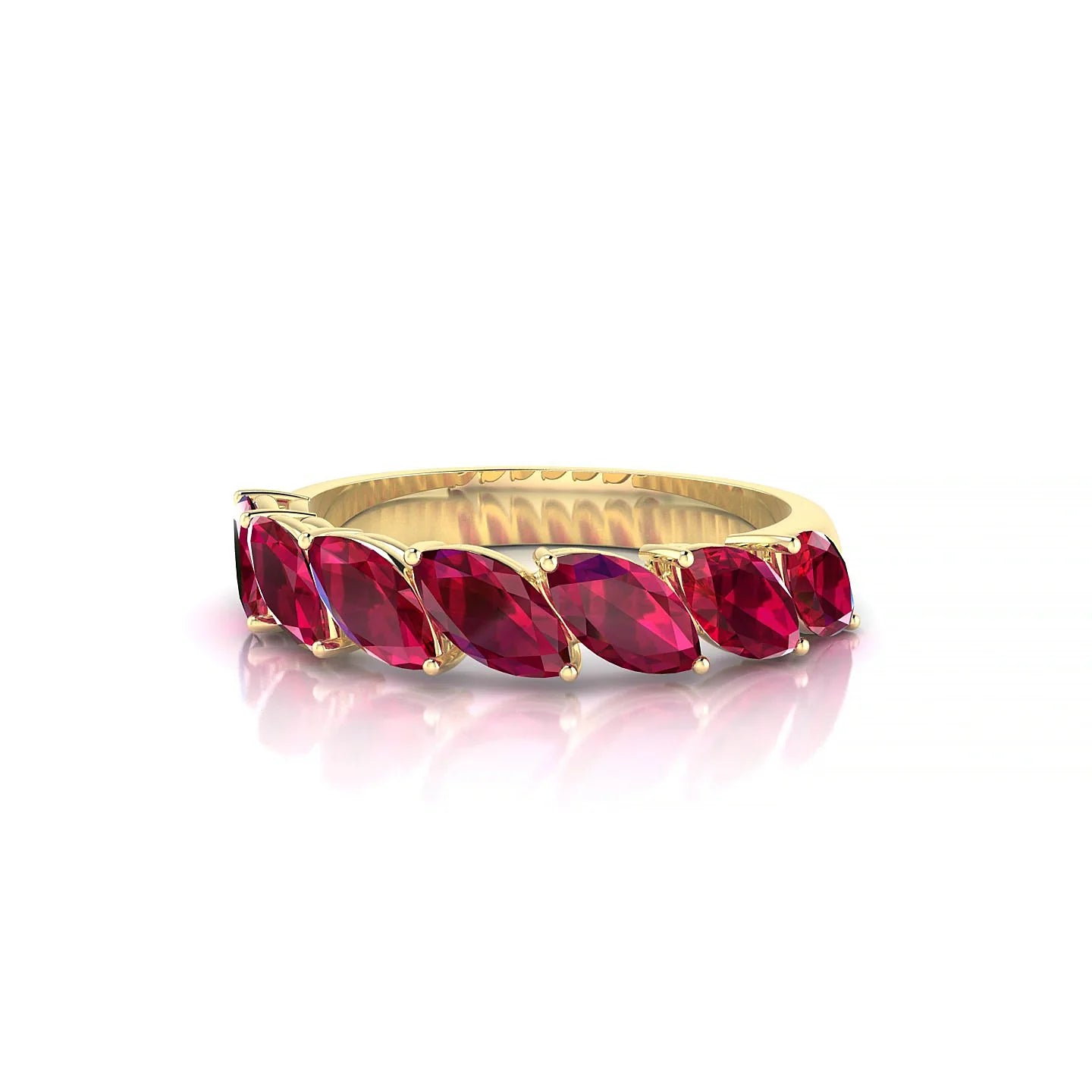 Virtue | 18k Yellow Gold 6 x 3 mm Marquise Ruby Ring