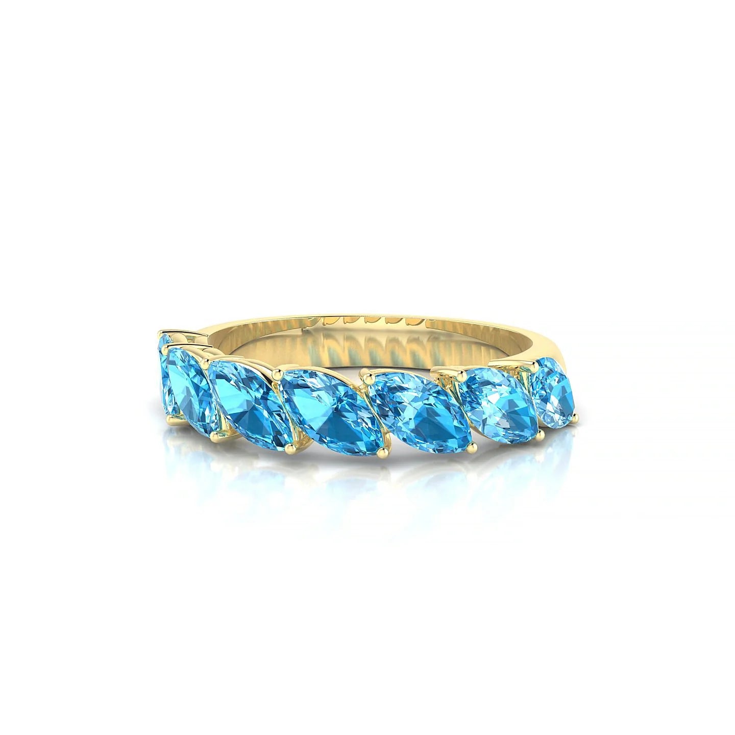 Virtue | 18k Yellow Gold 6 x 3 mm Marquise Topaz Ring