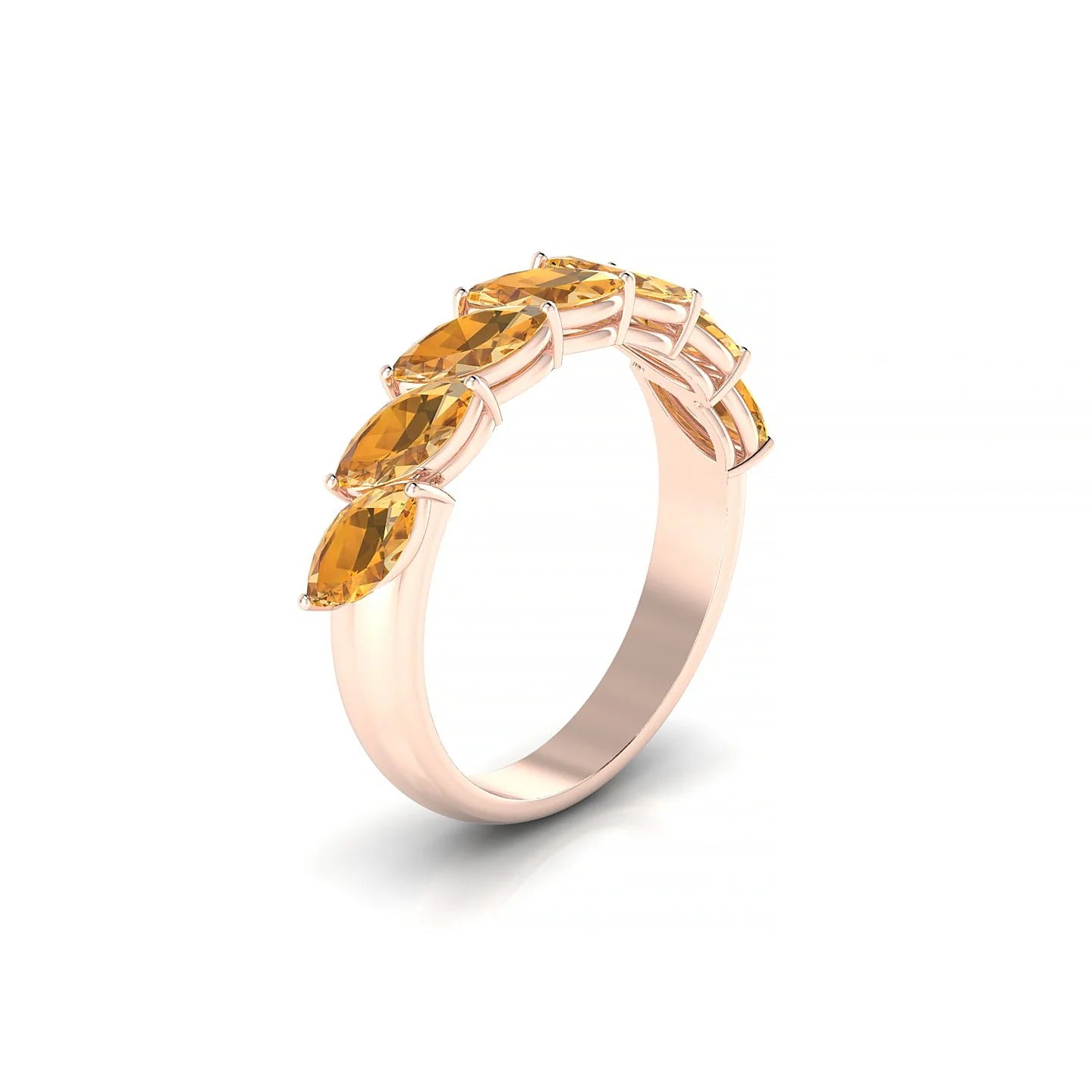 Virtue | 18k Rose Gold 6 x 3 mm Marquise Citrine Ring