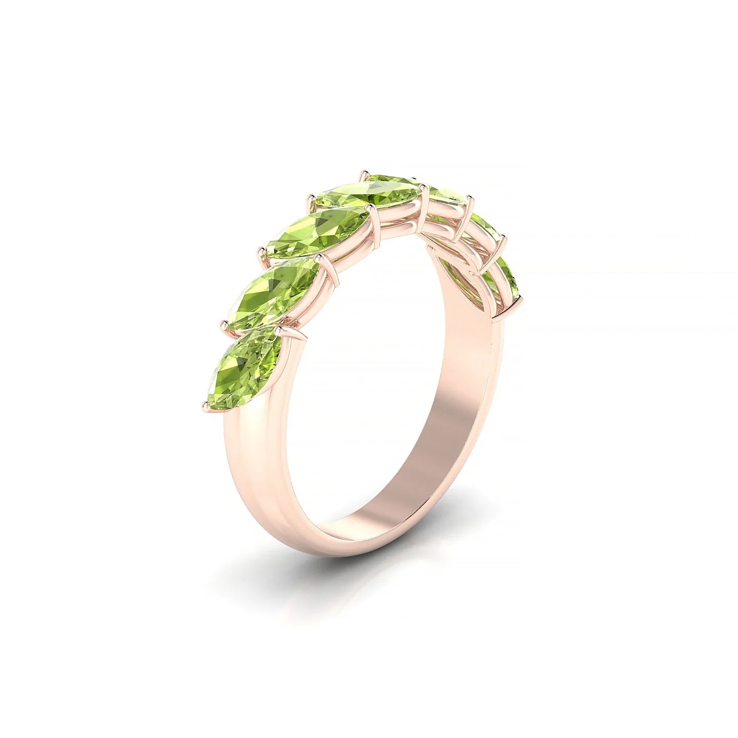 Virtue | 18k Rose Gold 6 x 3 mm Marquise Peridot Ring