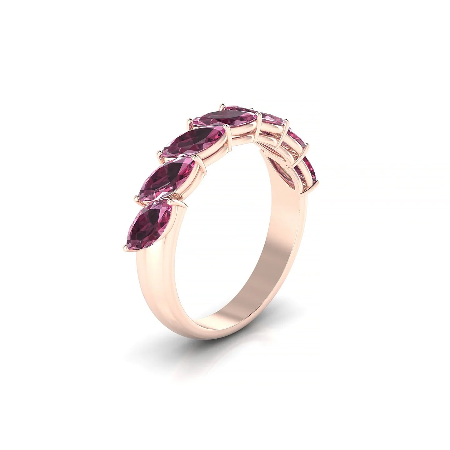 Virtue | 18k Rose Gold 6 x 3 mm Marquise Rhodolite Ring