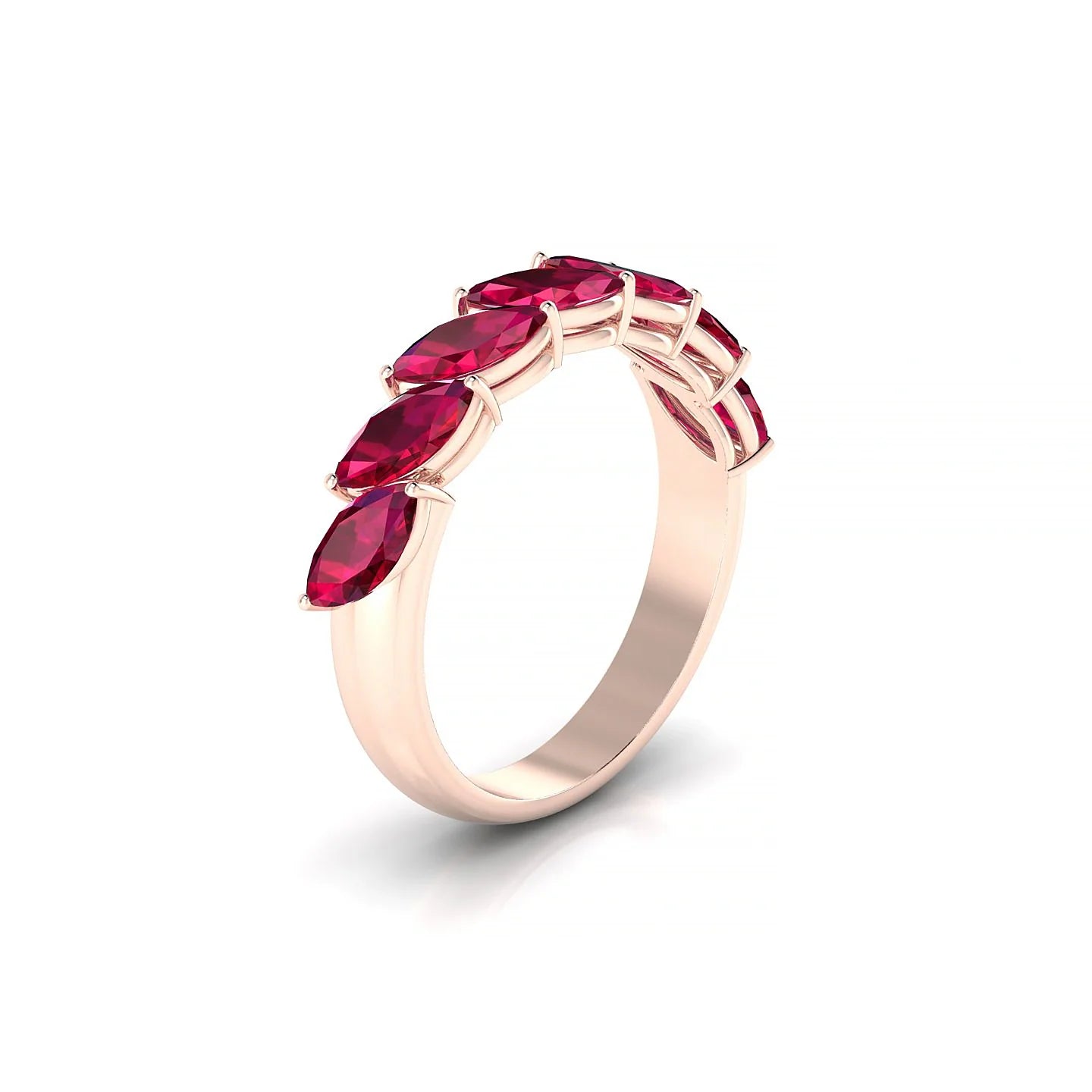 Virtue | 18k Rose Gold 6 x 3 mm Marquise Ruby Ring