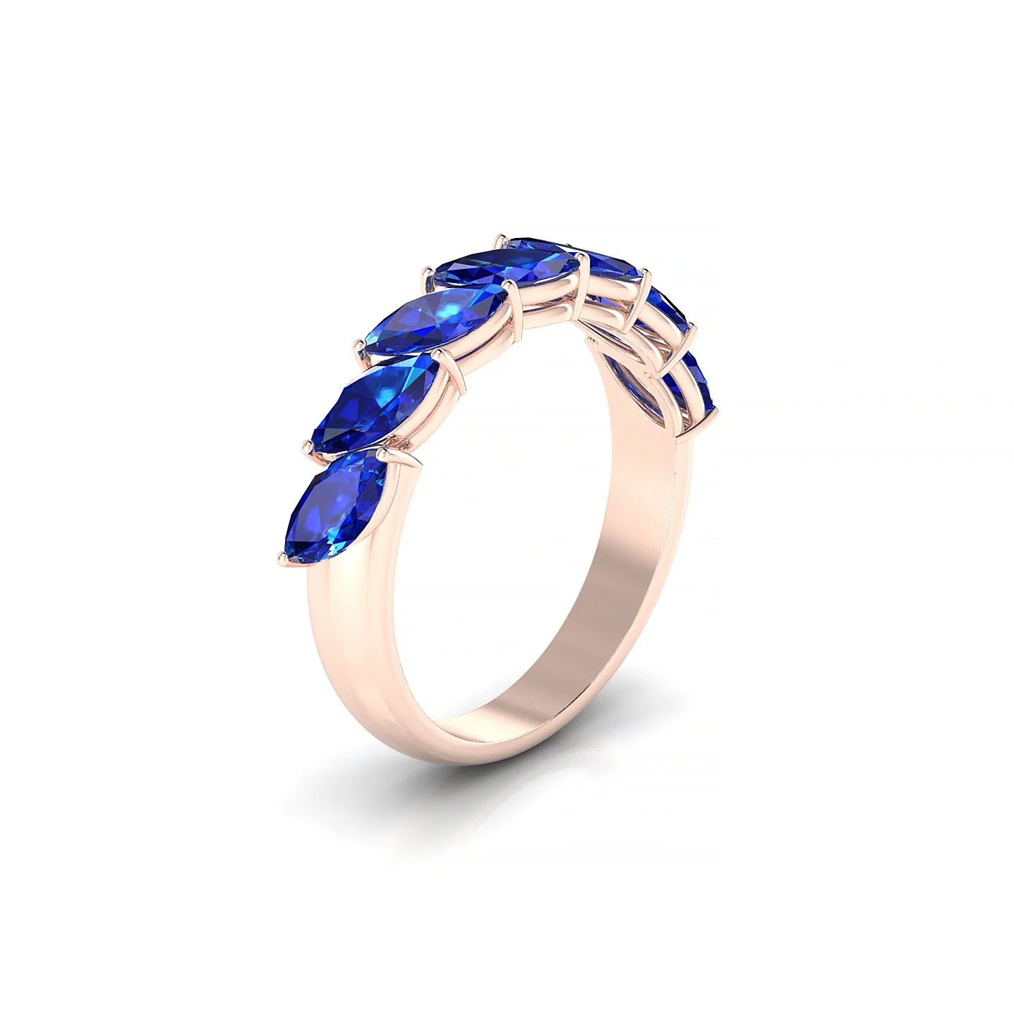 Virtue | 18k Rose Gold 6 x 3 mm Marquise Sapphire Ring