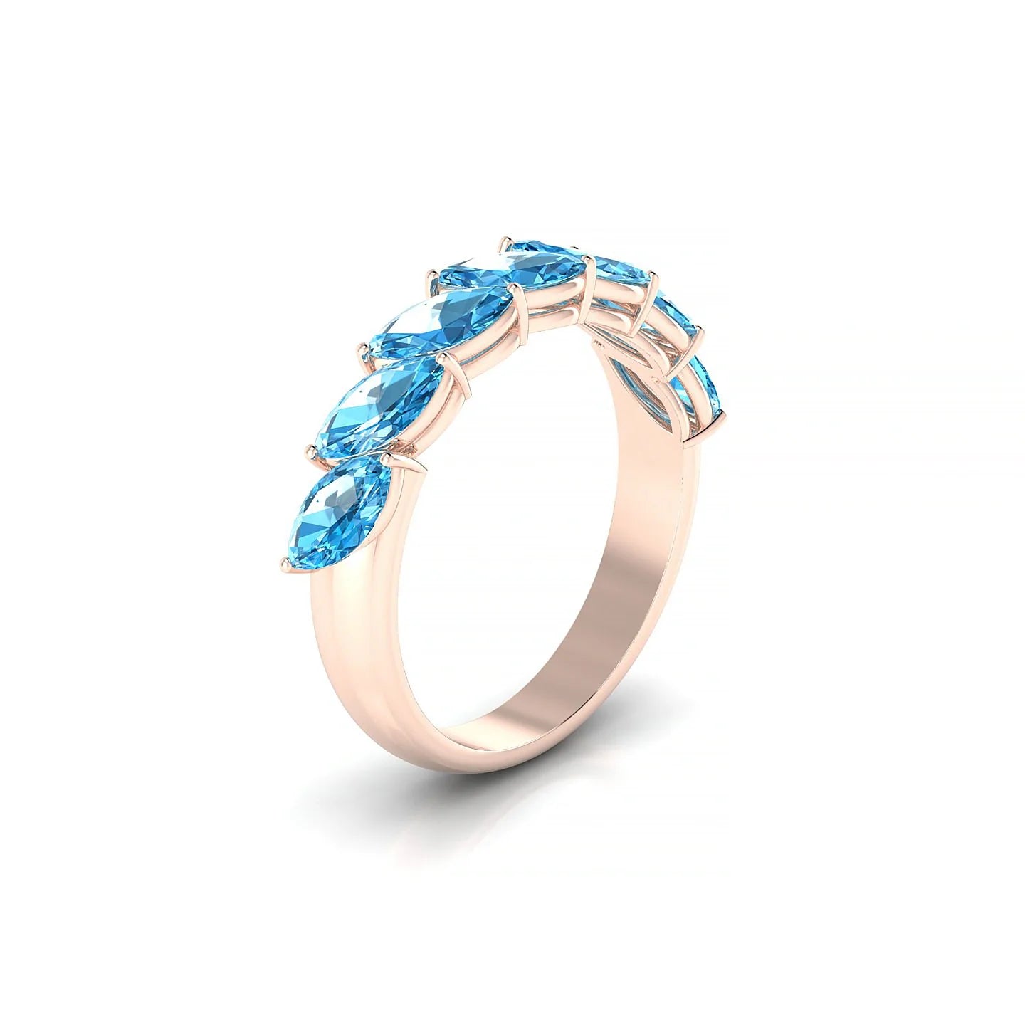 Virtue | 18k Rose Gold 6 x 3 mm Marquise Topaz Ring