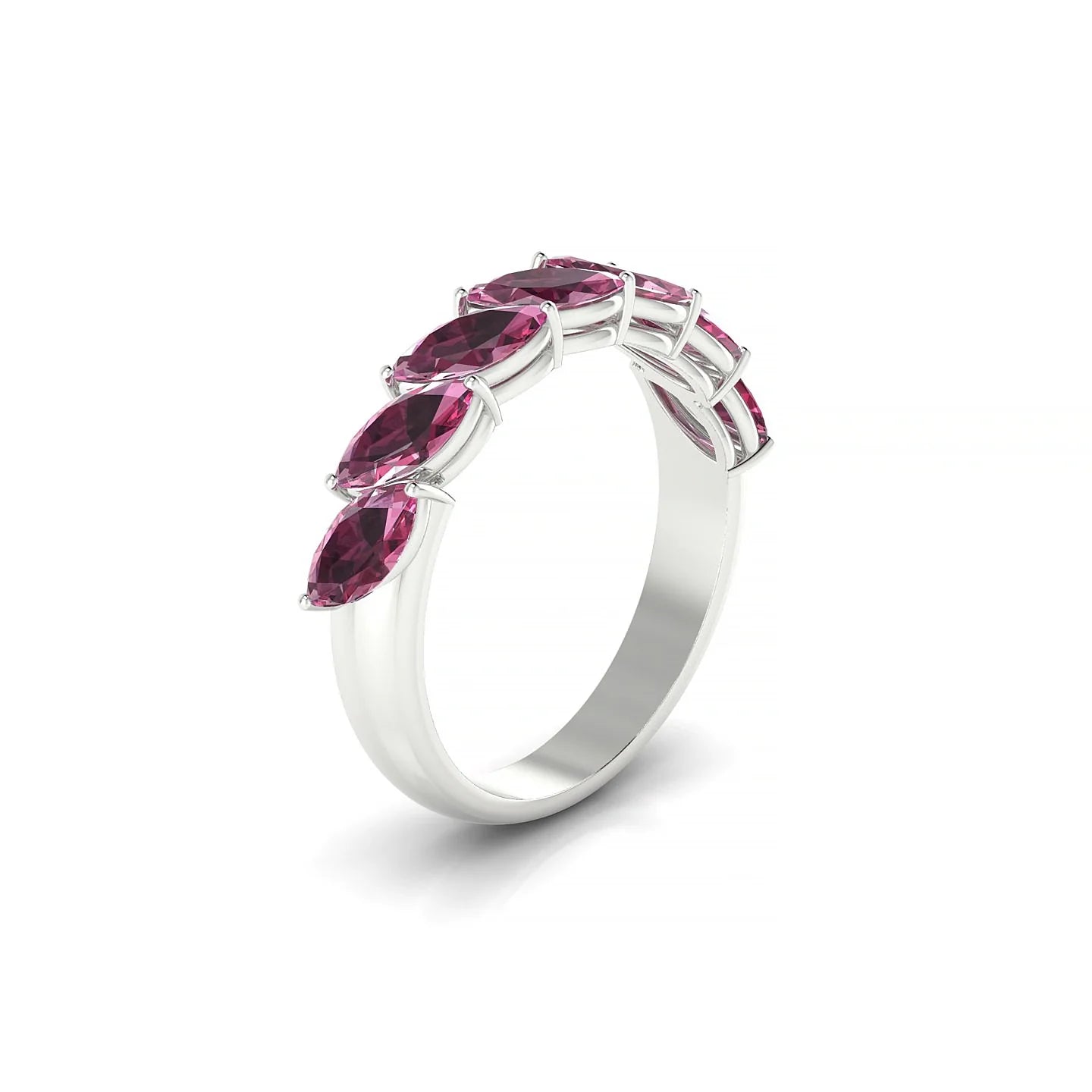 Virtue | 18k White Gold 6 x 3 mm Marquise Rhodolite Ring