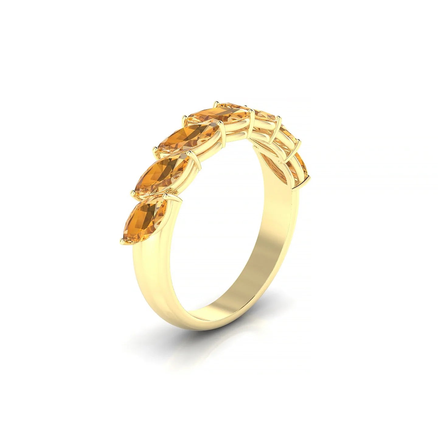 Virtue | 18k Yellow Gold 6 x 3 mm Marquise Citrine Ring