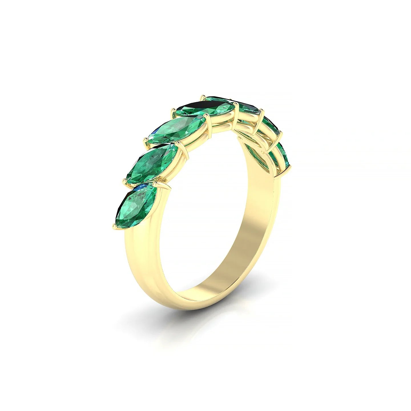 Virtue | 18k Yellow Gold 6 x 3 mm Marquise Emerald Ring